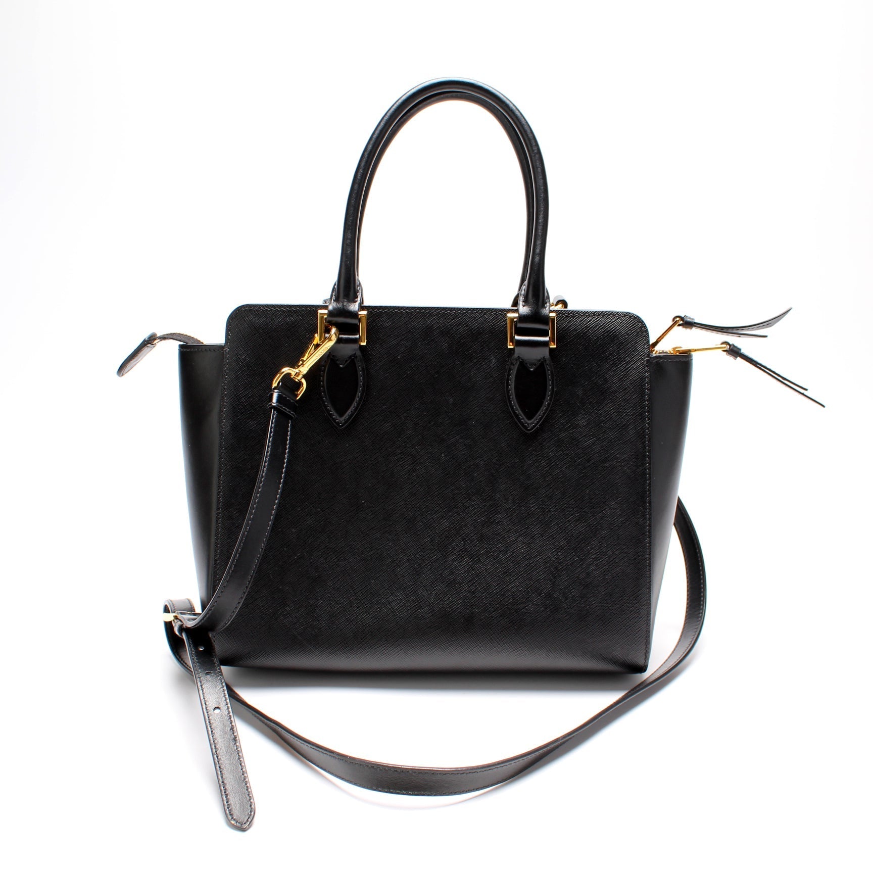 Prada Saffiano Calfskin Top Handle Bag Travel Bag
