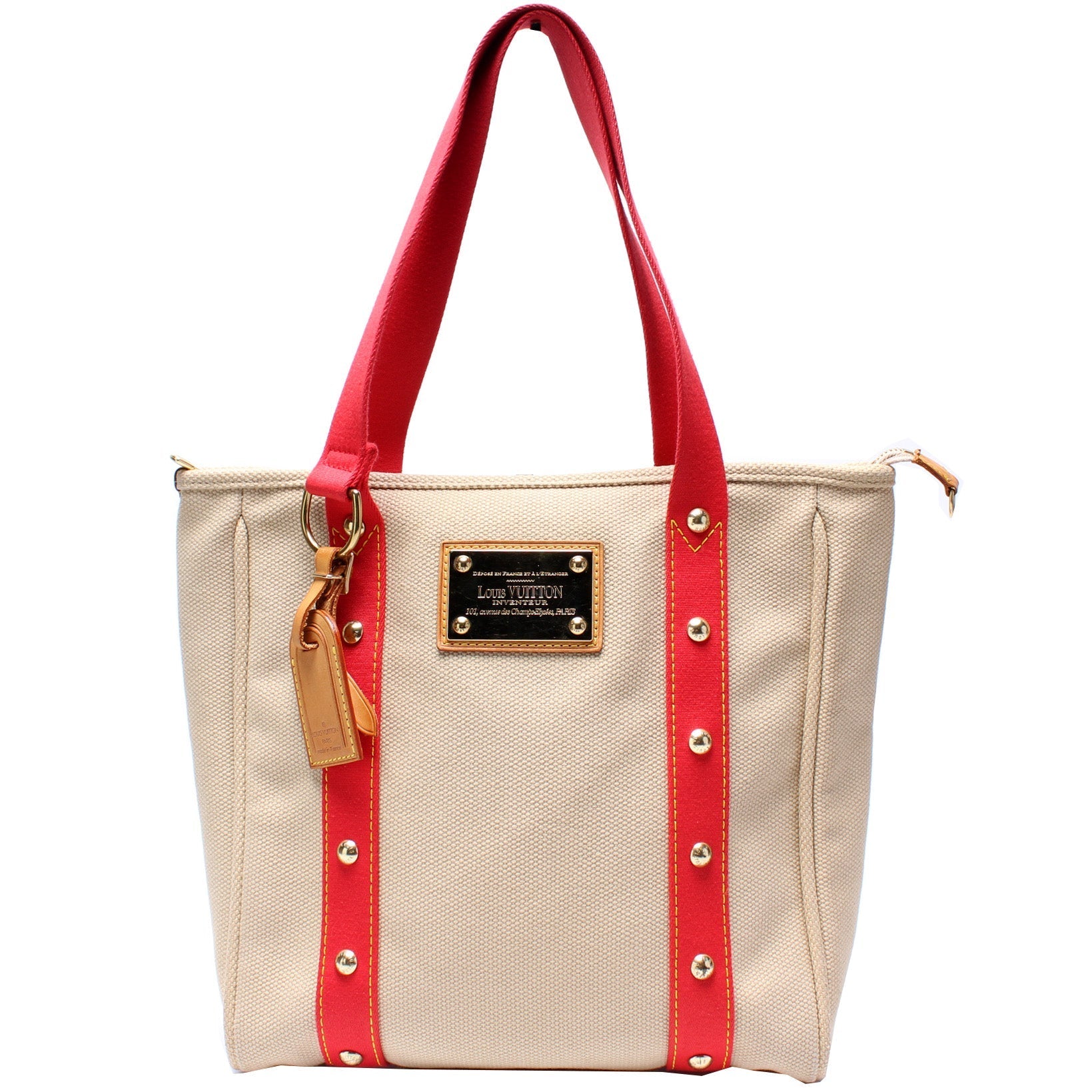 Louis Vuitton Cabas Antigua MM Canvas Handbag Canvas 2