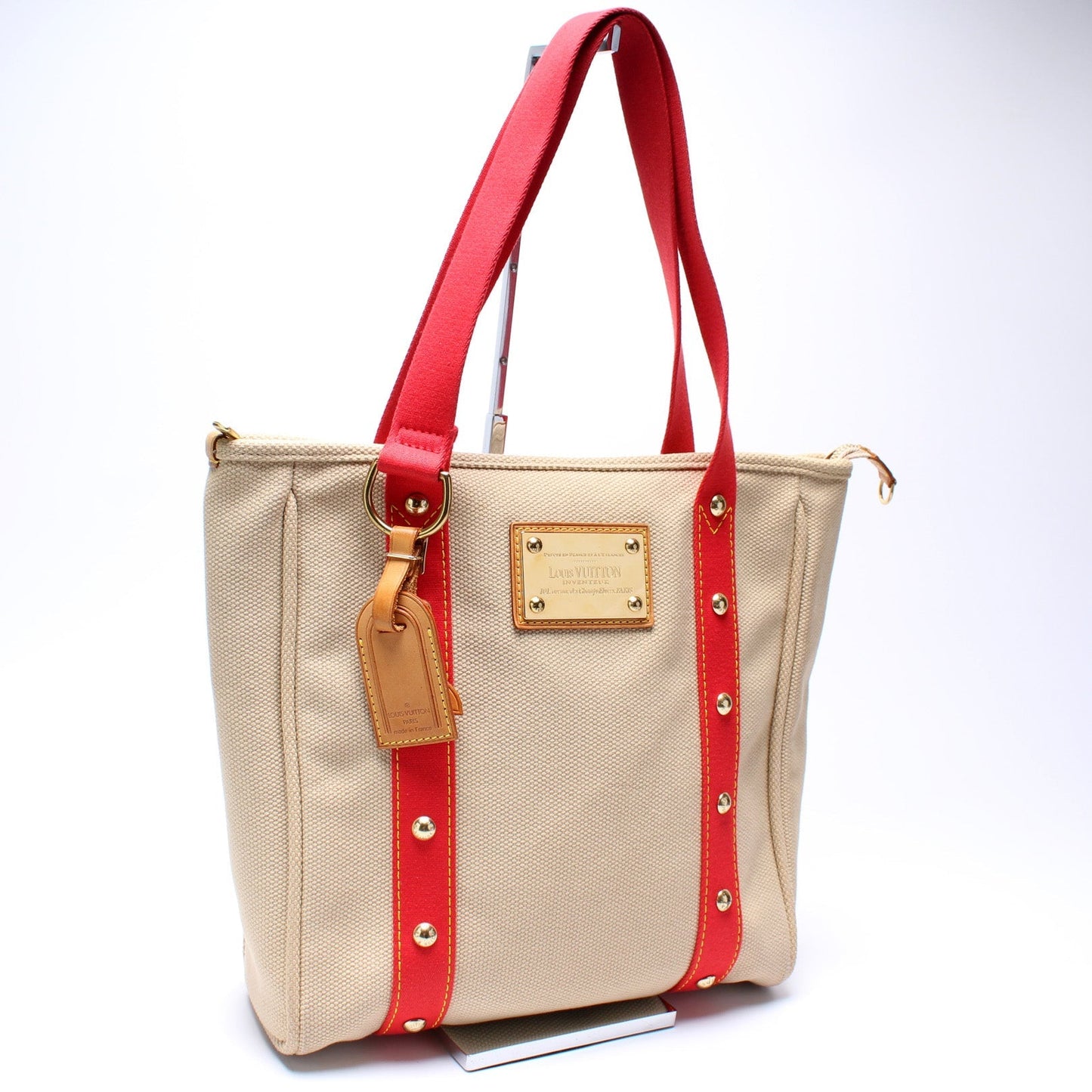 Louis Vuitton Cabas Antigua MM Canvas Handbag Canvas 2