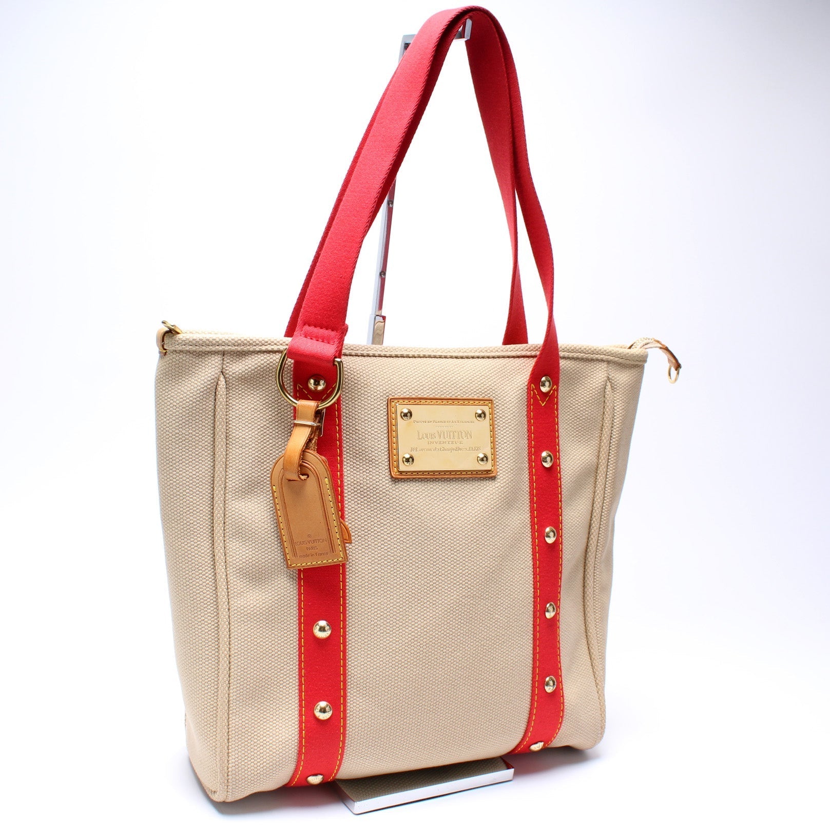 Louis Vuitton Cabas Antigua MM Canvas Handbag Canvas 2