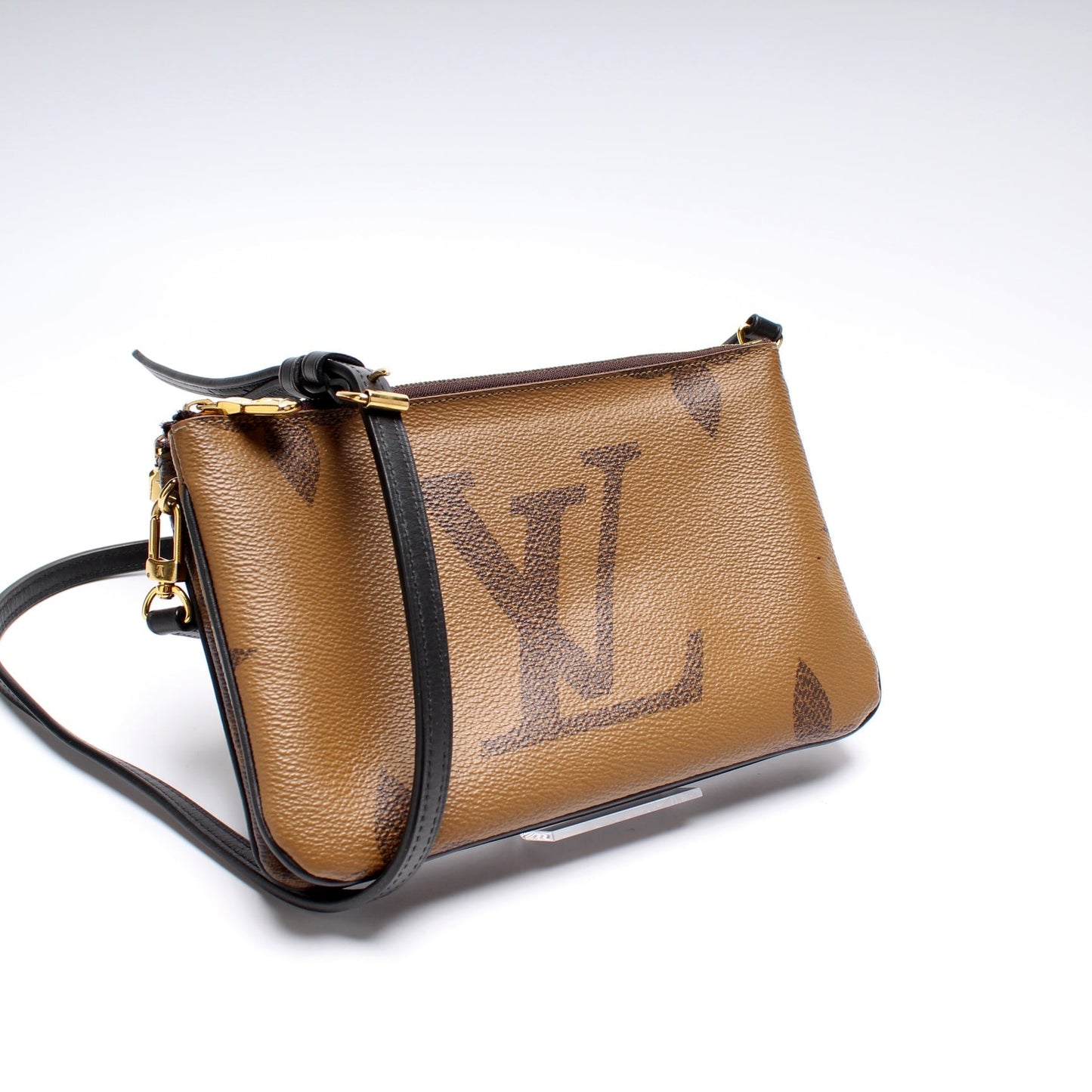 Louis Vuitton Double Zip Pochette Giant Reverse Monogram Clutch Bag