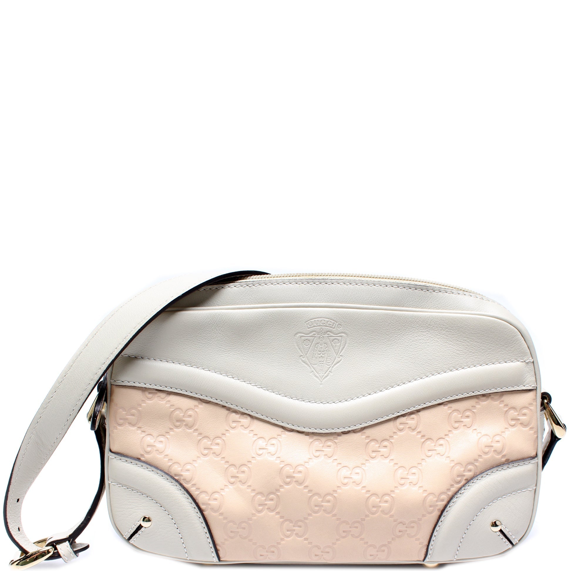 Gucci GG Crest Leather Shoulder Bag