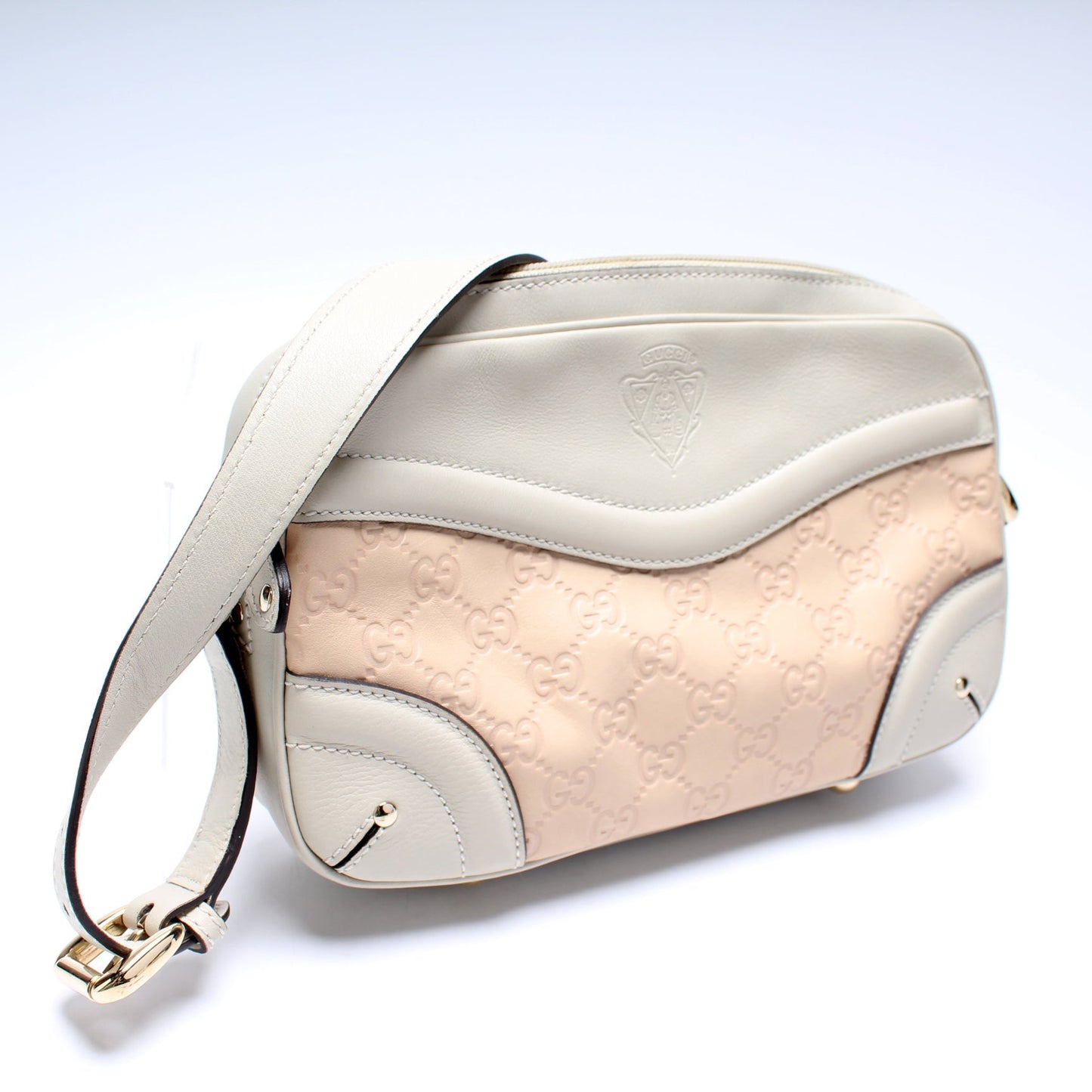 Gucci GG Crest Leather Shoulder Bag