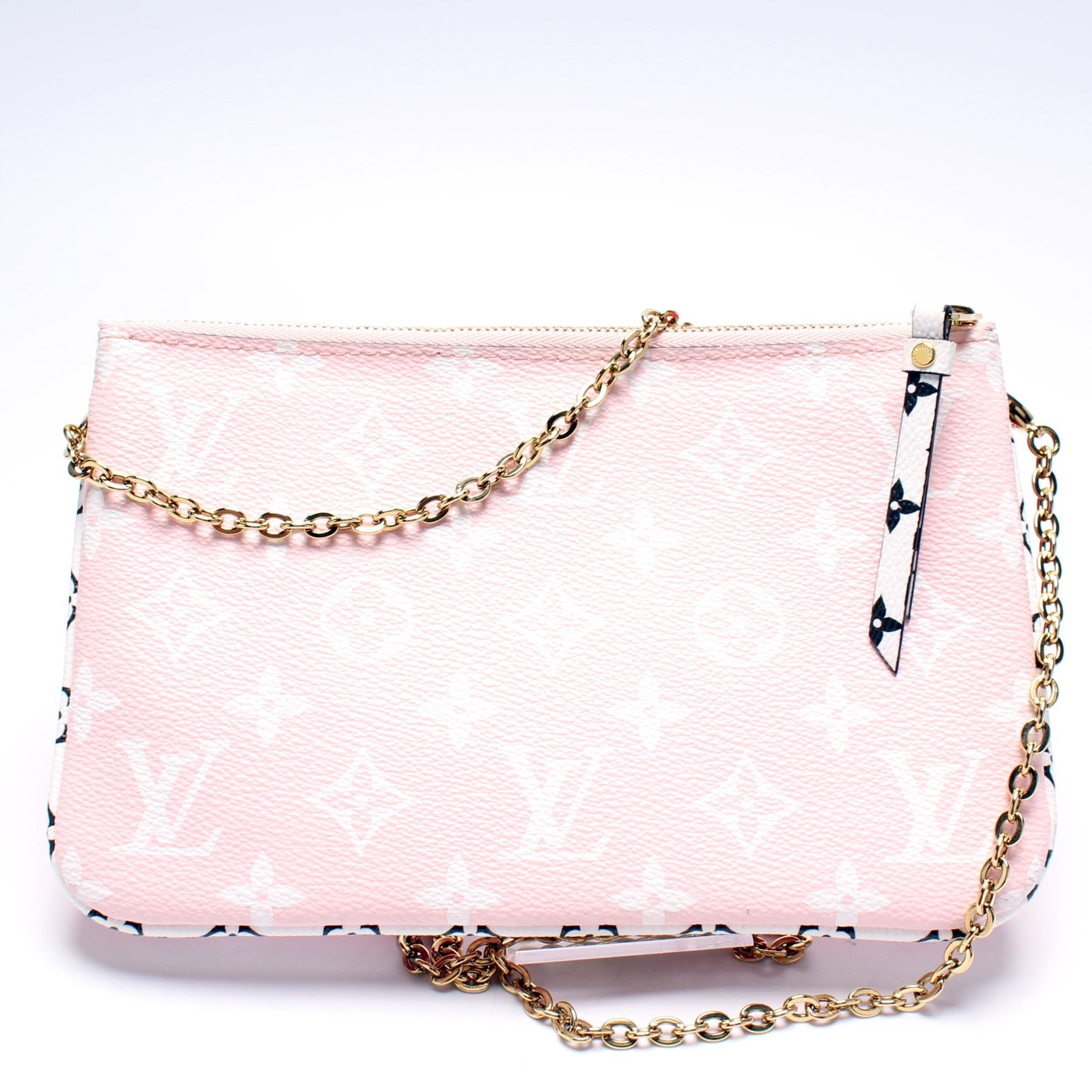 Louis Vuitton Double Zip Pochette Giant Rouge Monogram Clutch Bag