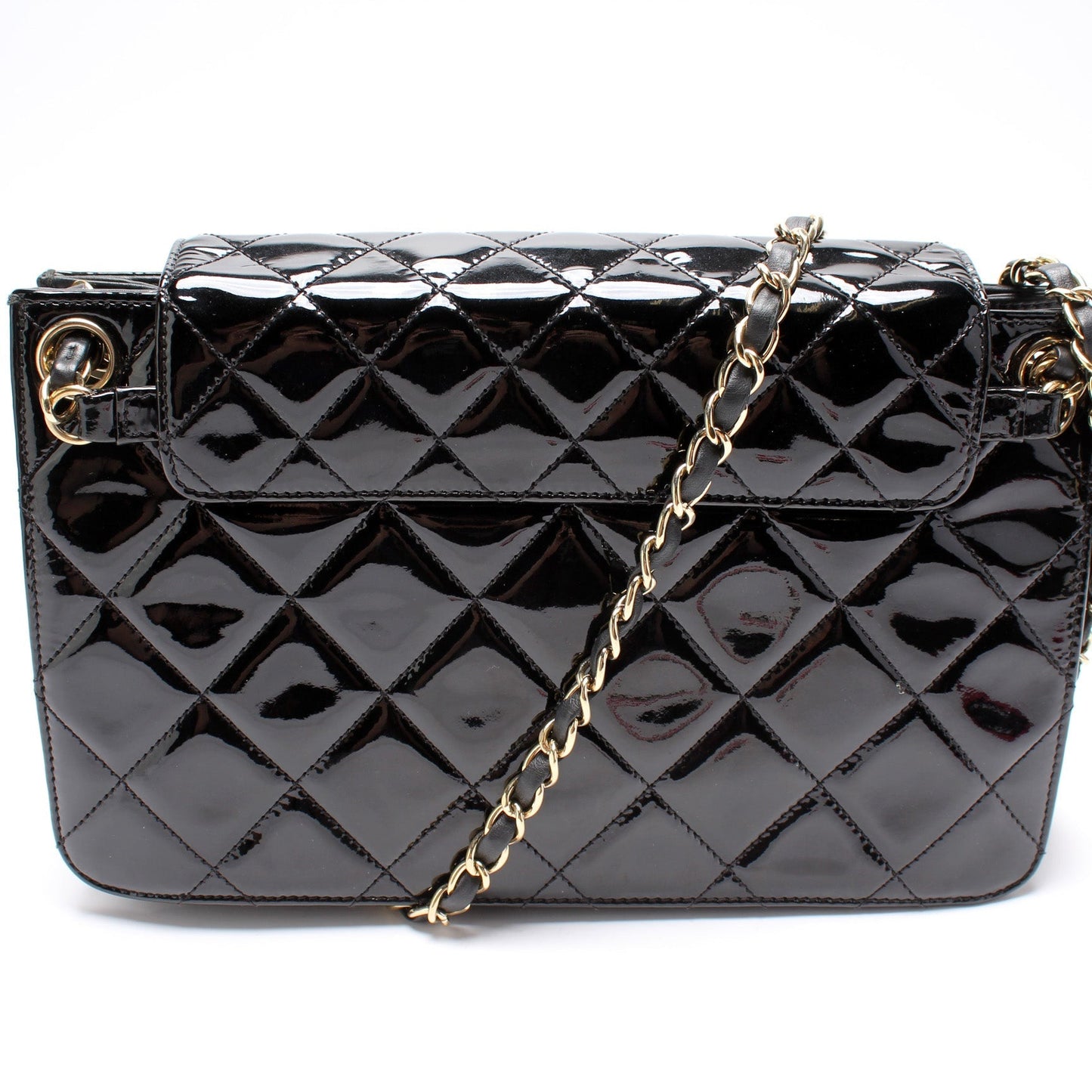 Chanel Golden Class Accordion Flap Paten Handbag