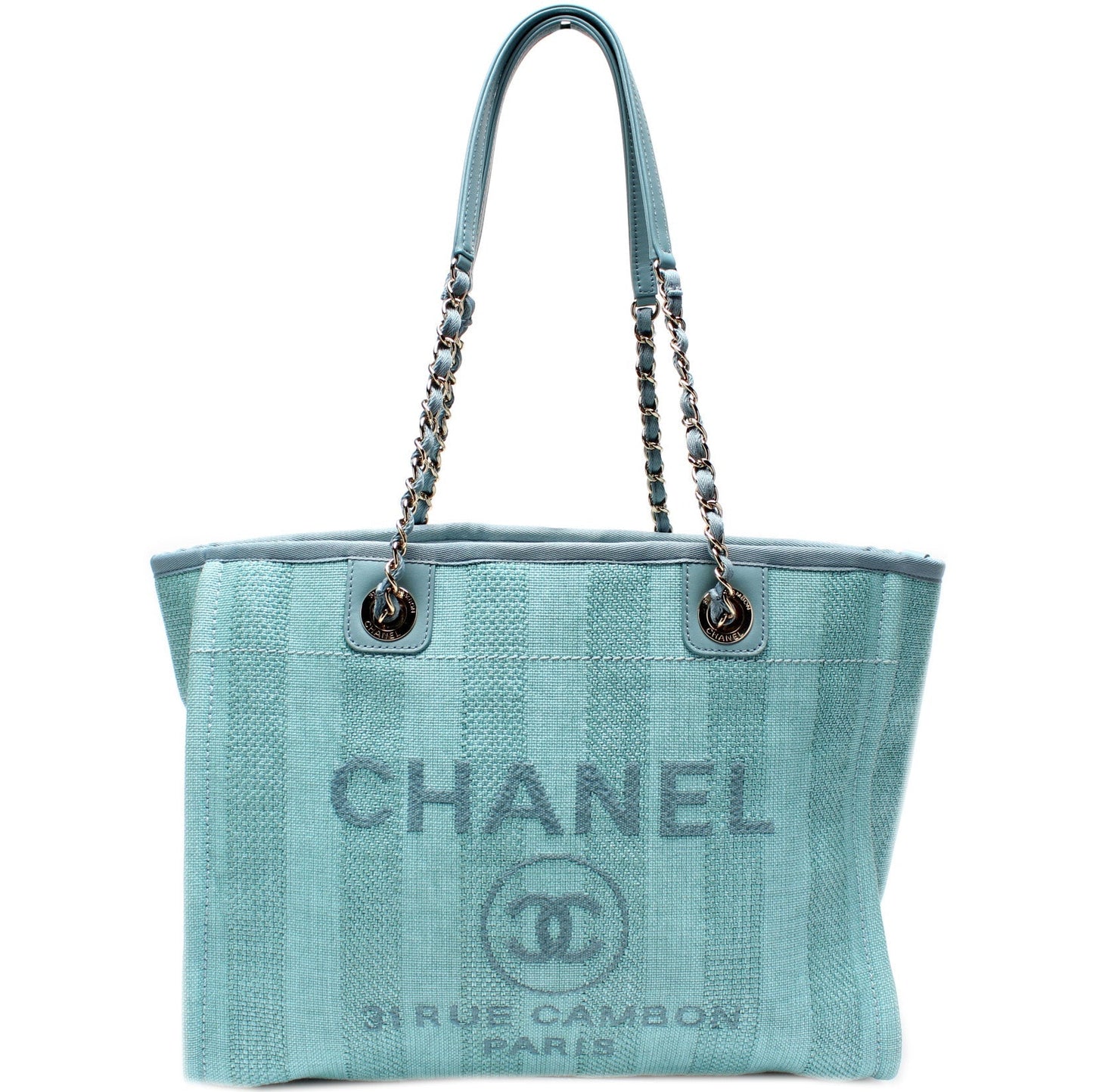 Chanel Deauville Small Canvas Tote Bag Small 1