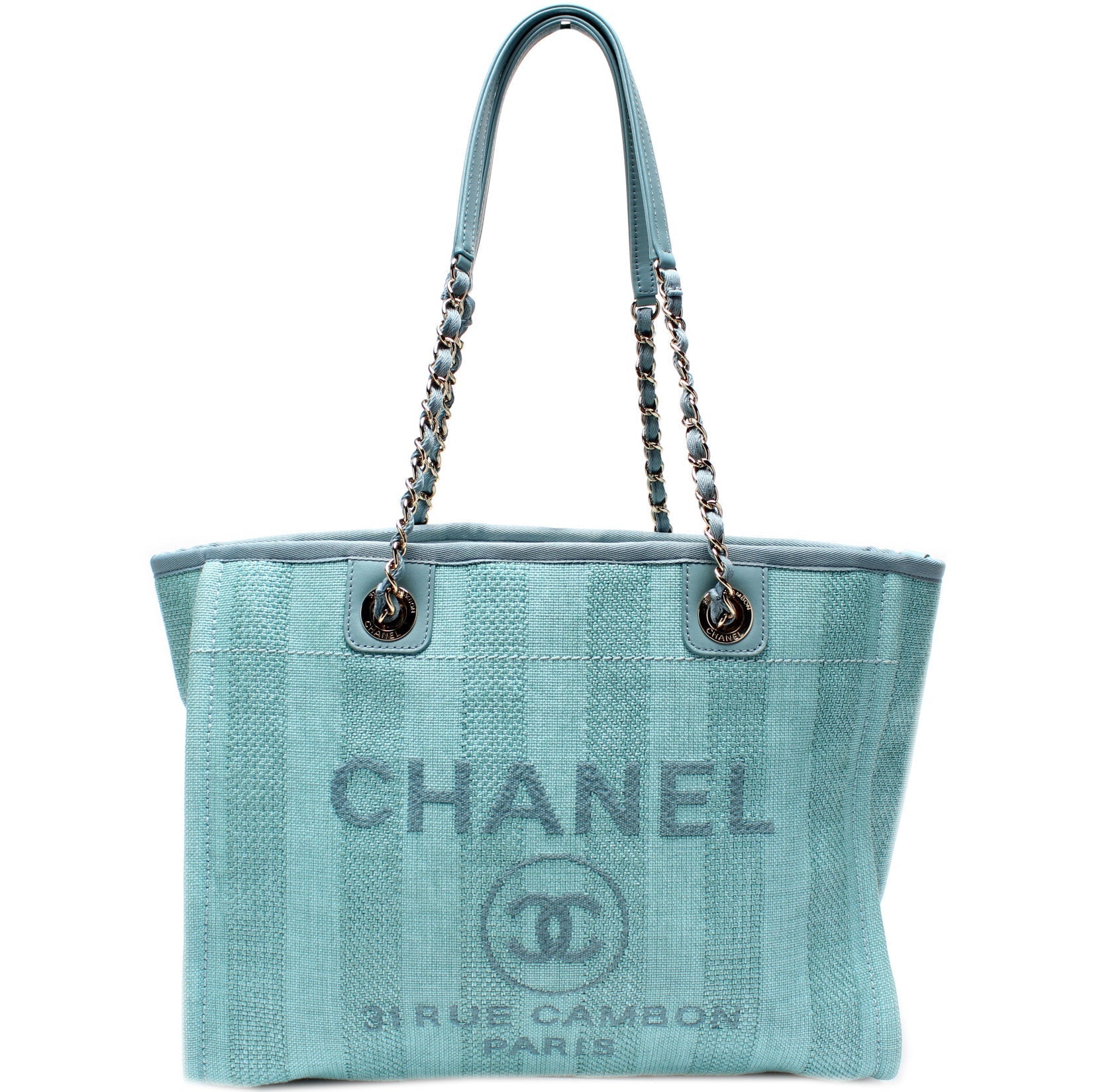 Chanel Deauville Small Canvas Tote Bag Small 1