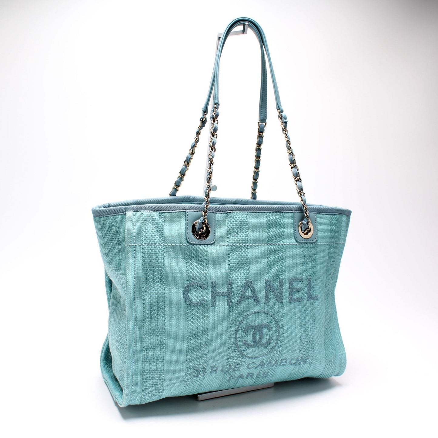Chanel Deauville Small Canvas Tote Bag Small 1