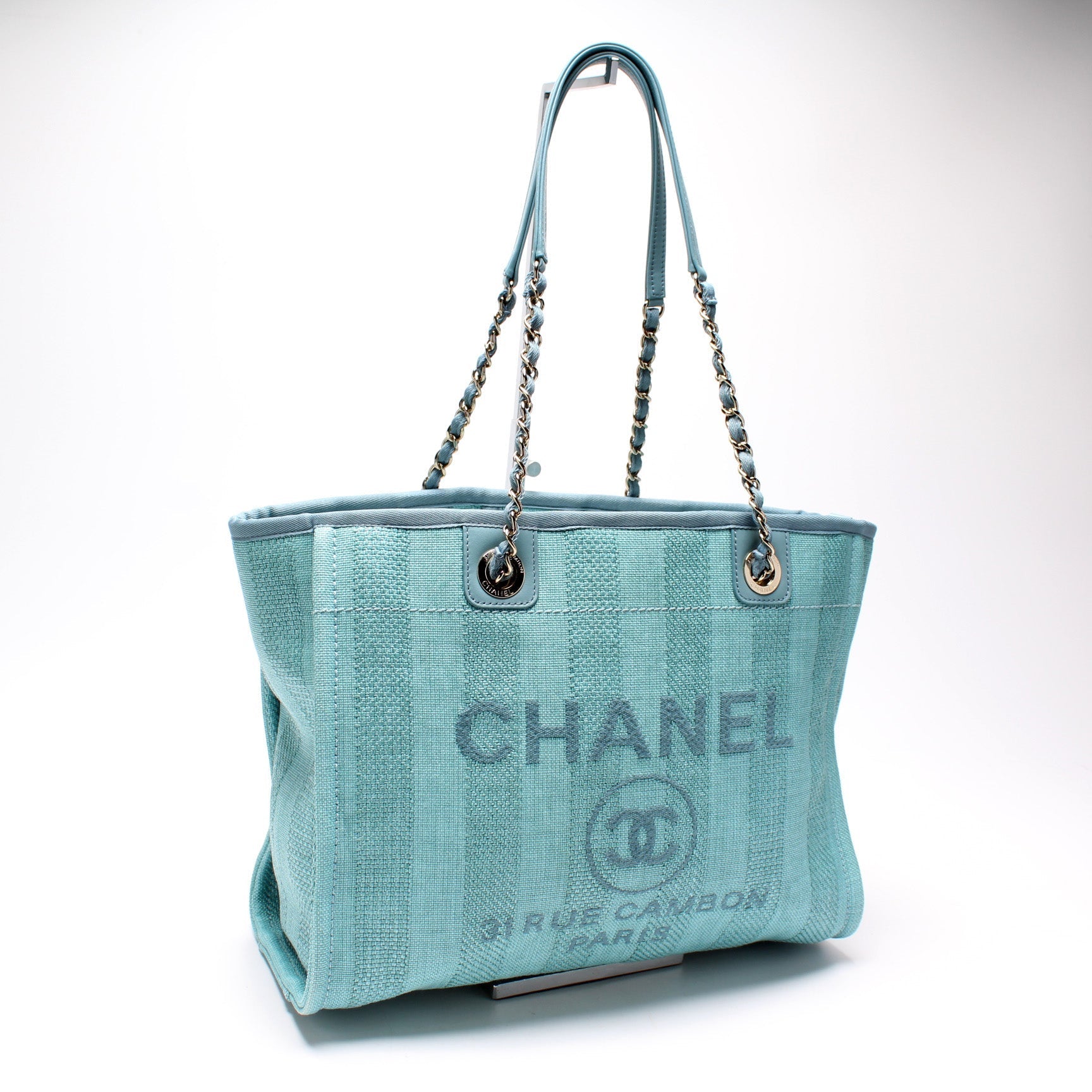 Chanel Deauville Small Canvas Tote Bag Small 1