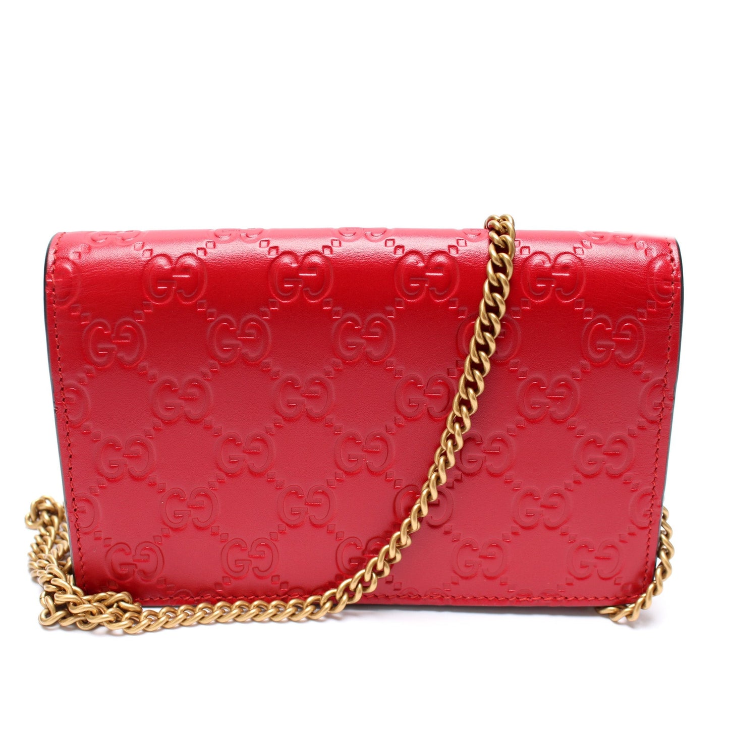 Gucci GG Cherries Leather Mini Chain Travel Bag