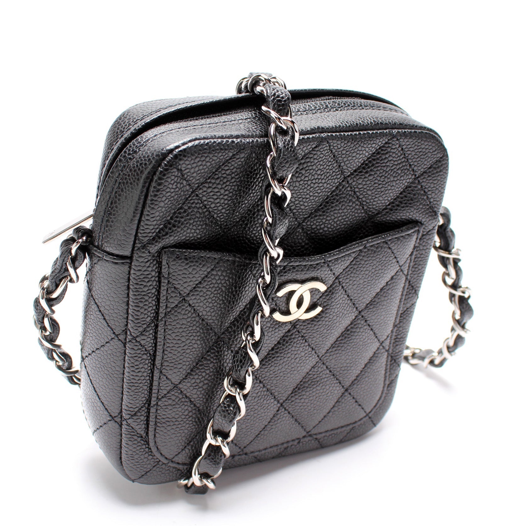 Chanel Rectangle Caviar Crossbody Bag