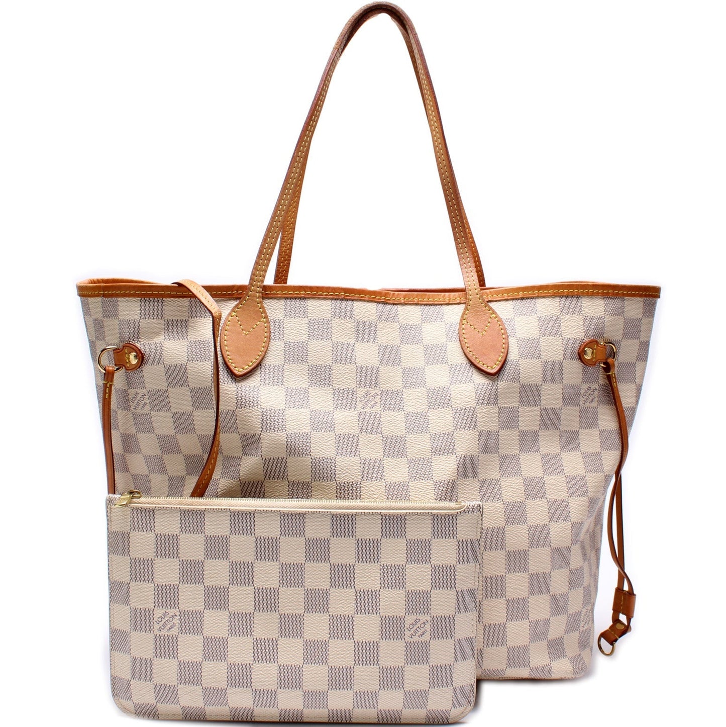 Louis Vuitton Neverfull w MM Azur Damier Wallet Case Azur 5