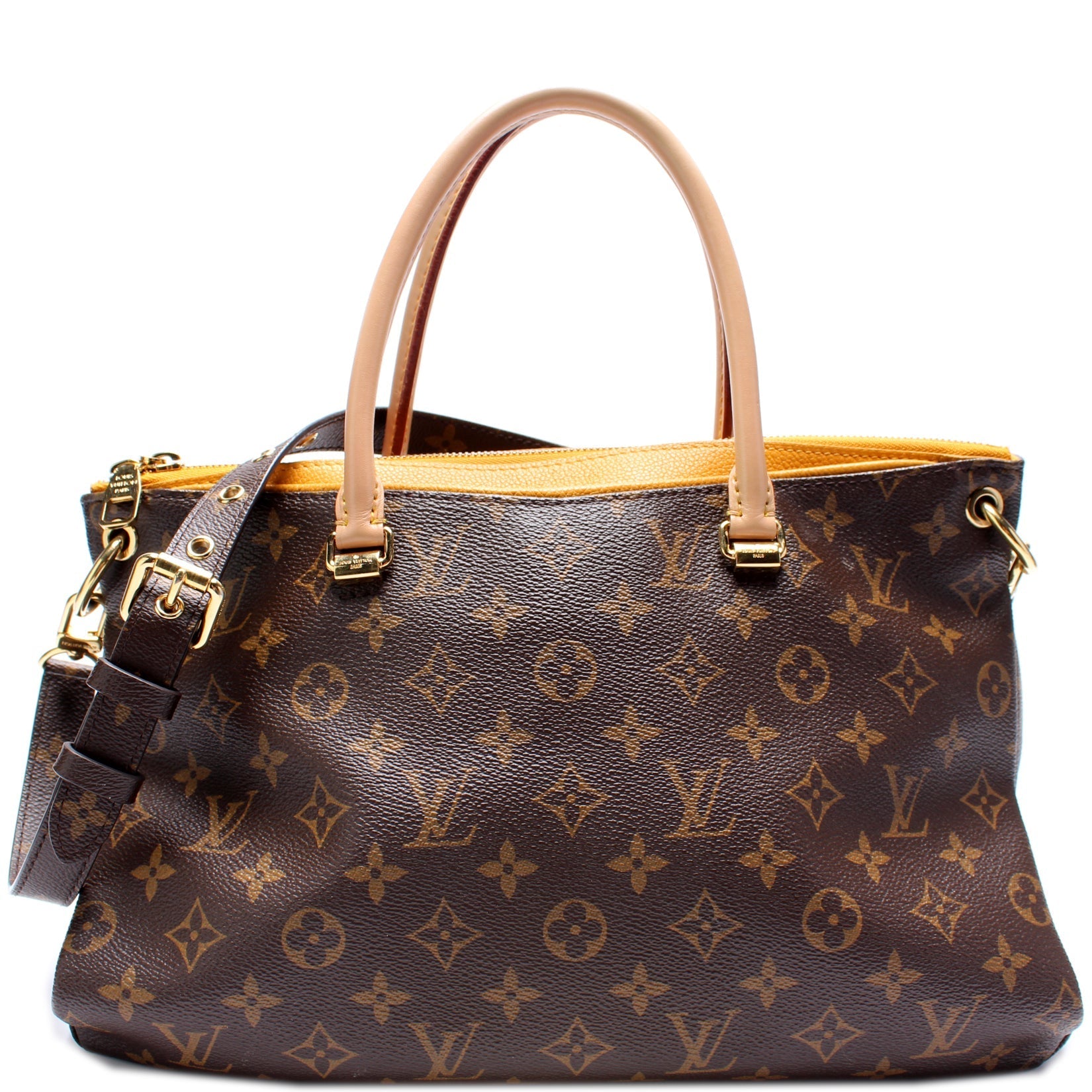 Louis Vuitton Pallas Side Monogram Canvas Tote Bag Side 1