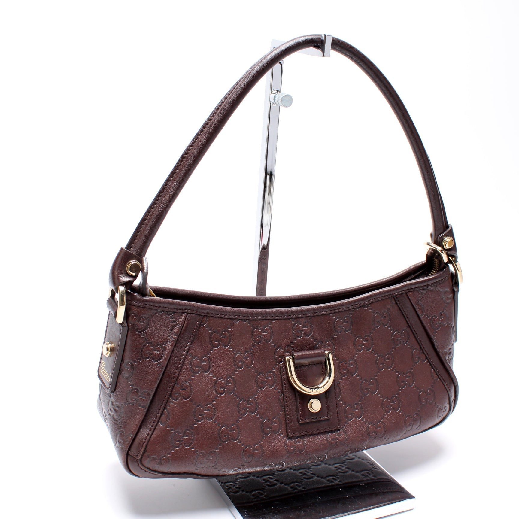 Gucci GG Abbey Pochette Leather Travel Bag