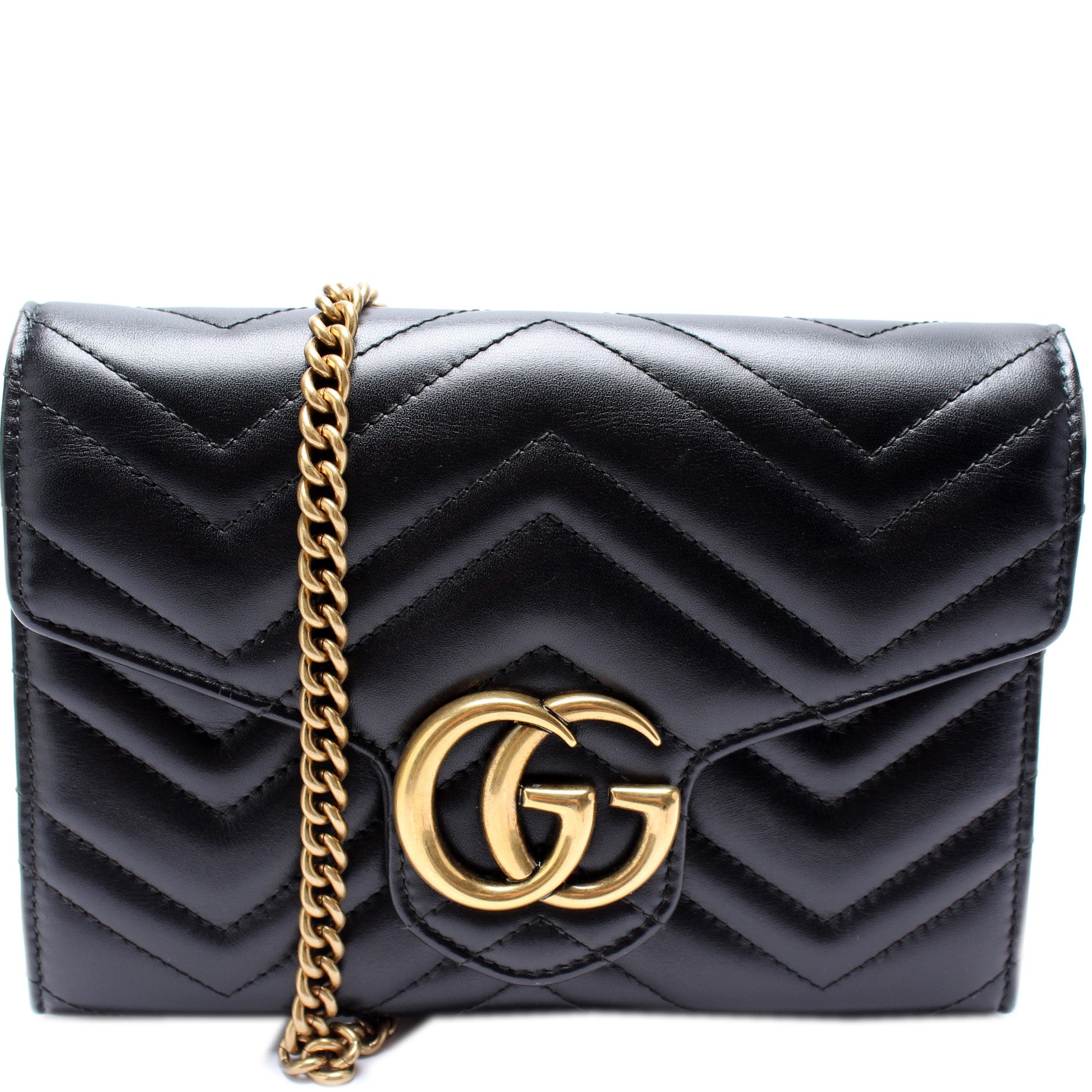 Gucci Marmont Chain Wallet Case Chain Wallet