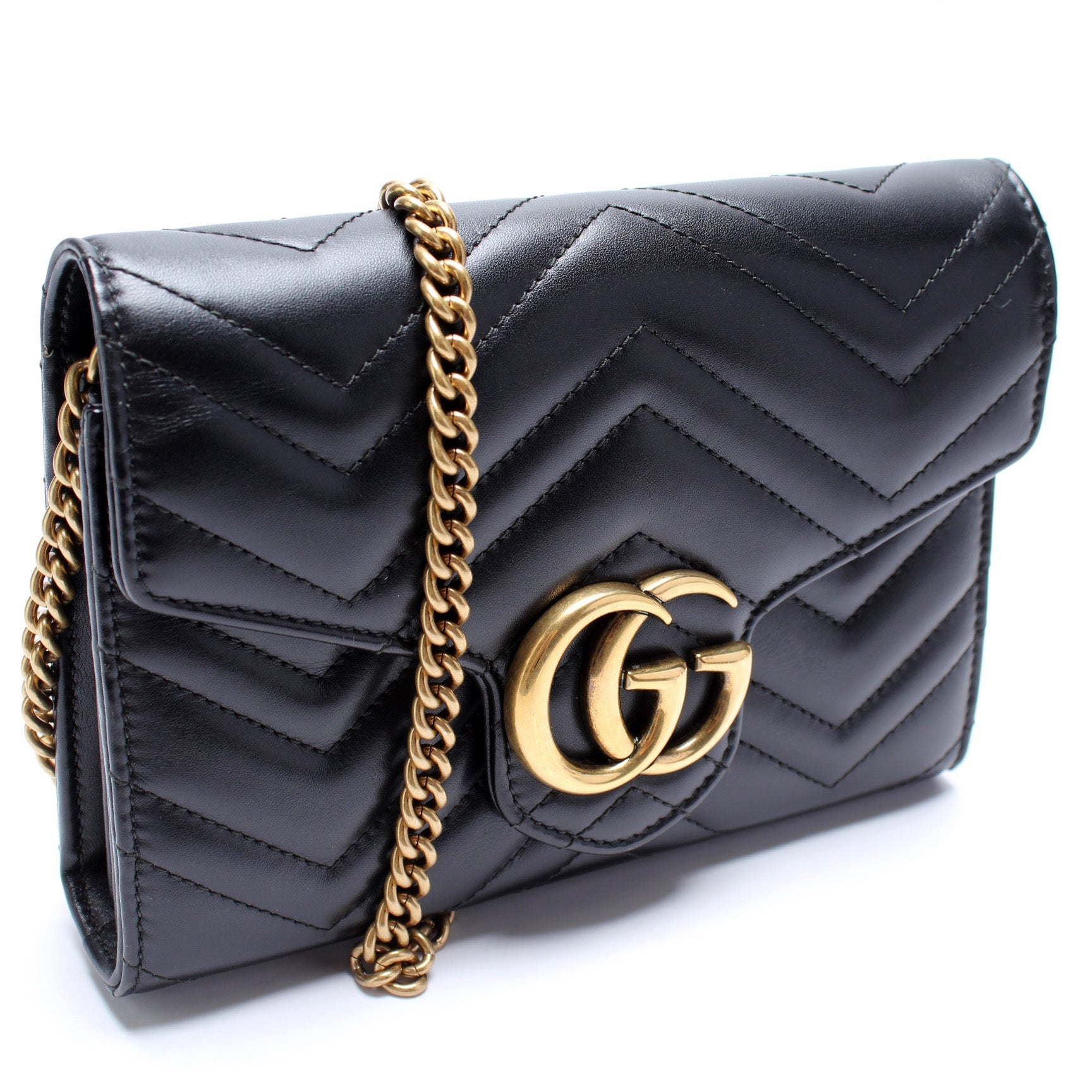 Gucci Marmont Chain Wallet Case Chain Wallet