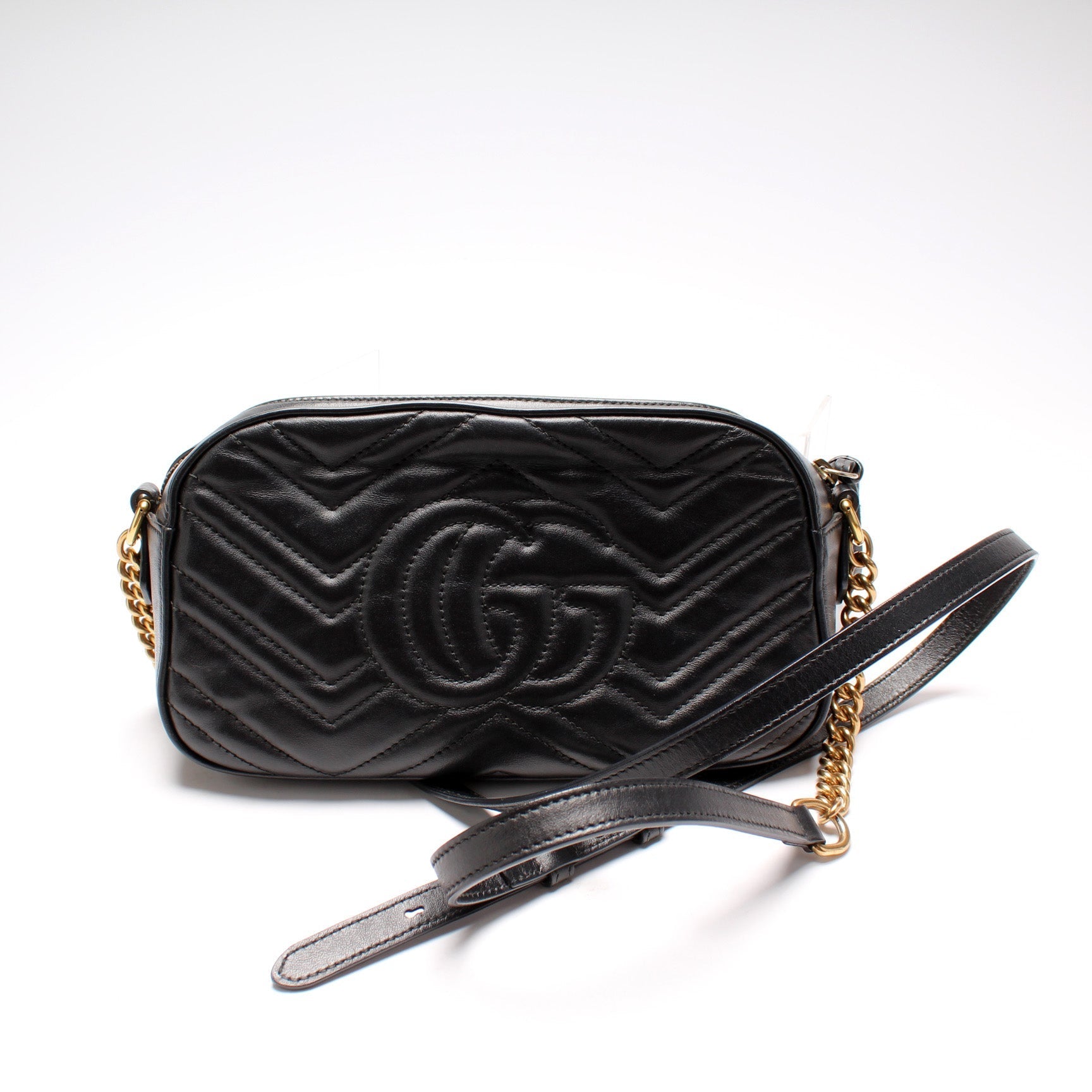 Gucci Marmont Camera Animal Studs Leather Small Travel Bag