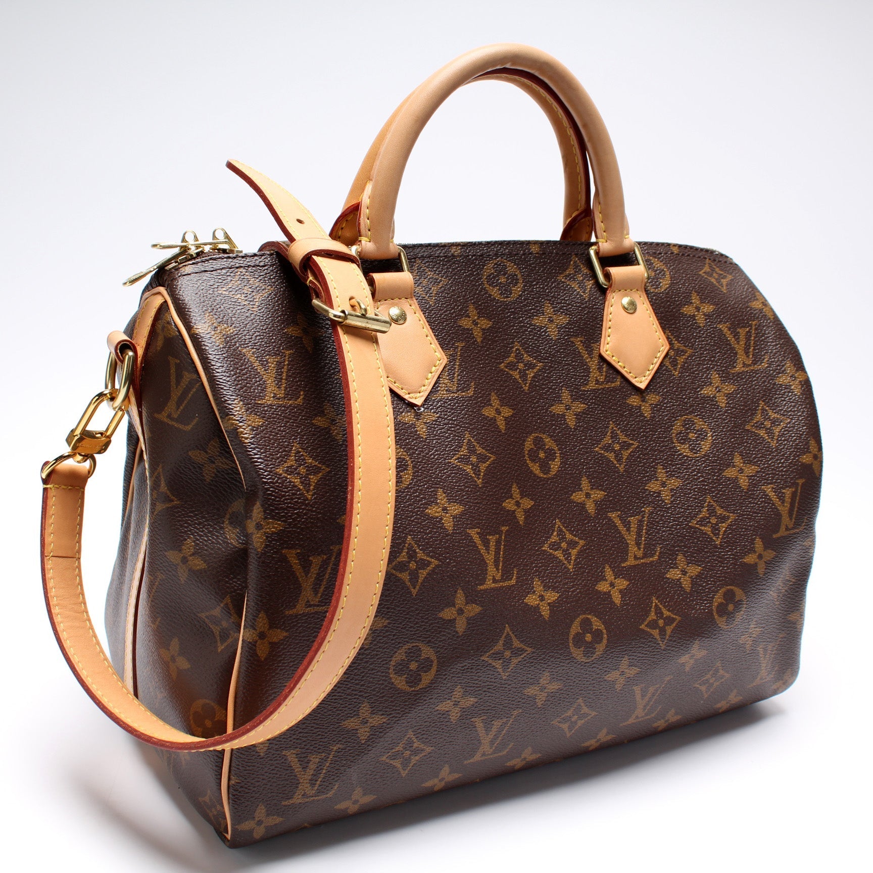 Louis Vuitton Speedy 30 Bandouliere Monogram Handbag Monogram 10