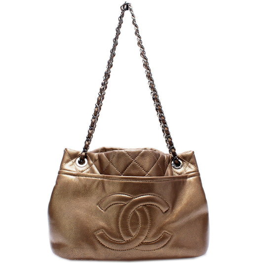 Chanel Timeless CC Soft Shopping Caviar Tote Bag