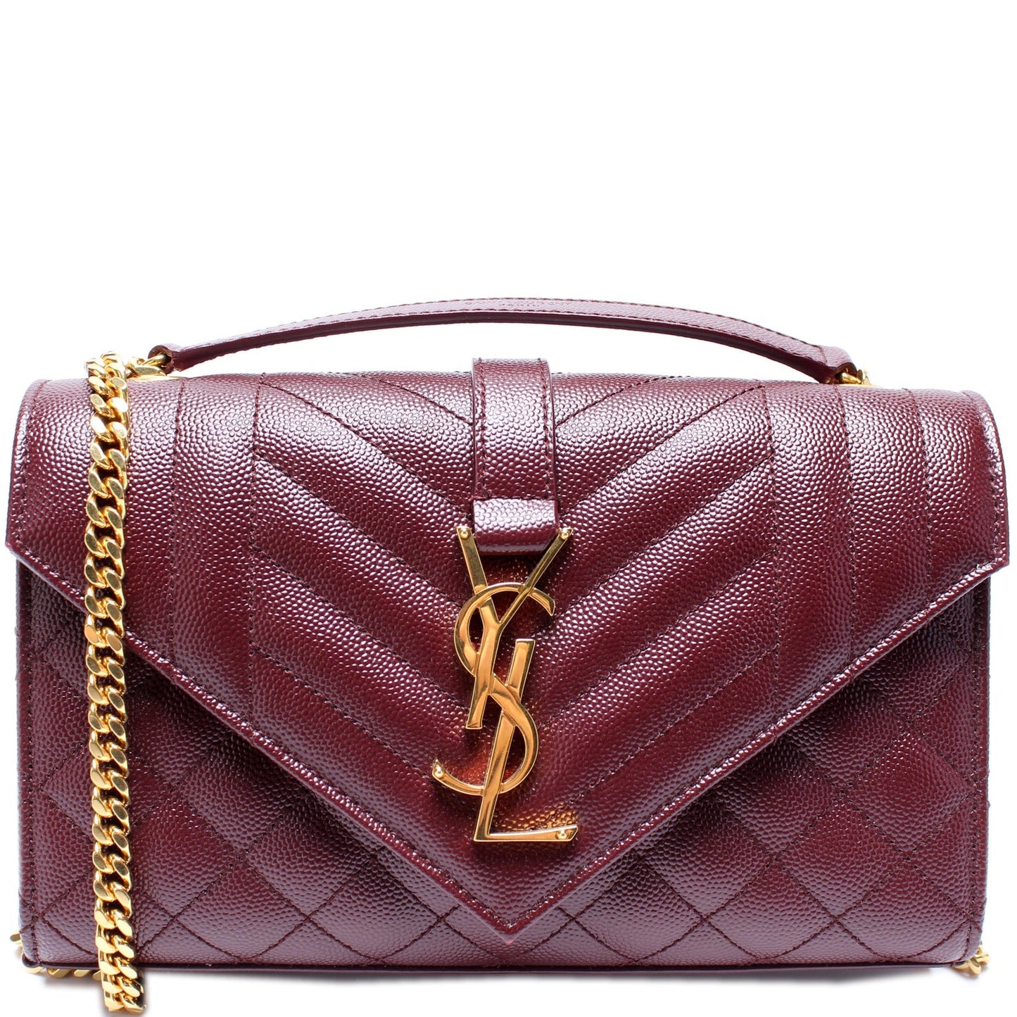 YSL Saint Laurent Saint Laurent Envelope Grain De Triquilt Bag Small Travel Bag