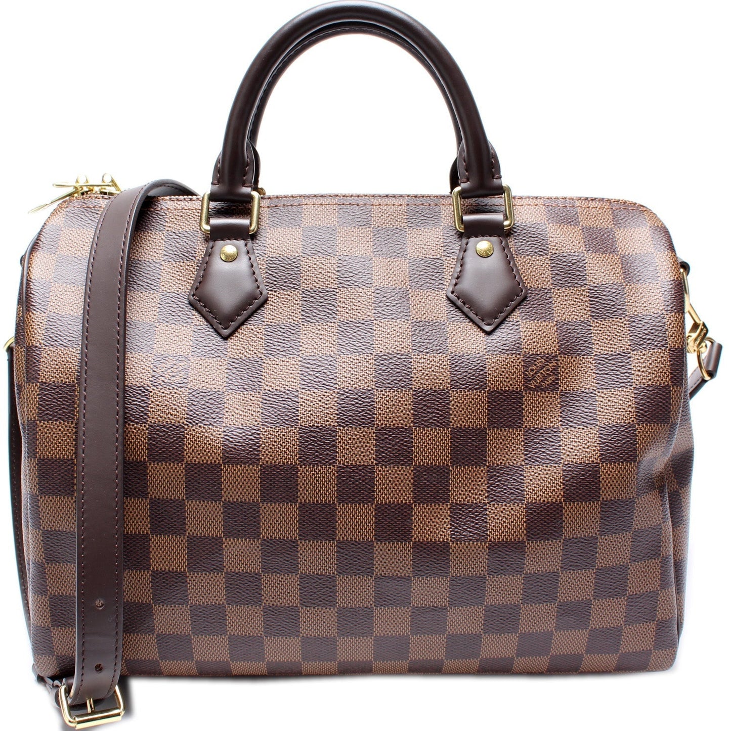 Louis Vuitton Speedy 30 Bandouliere Ebene Damier Handbag Ebene 14