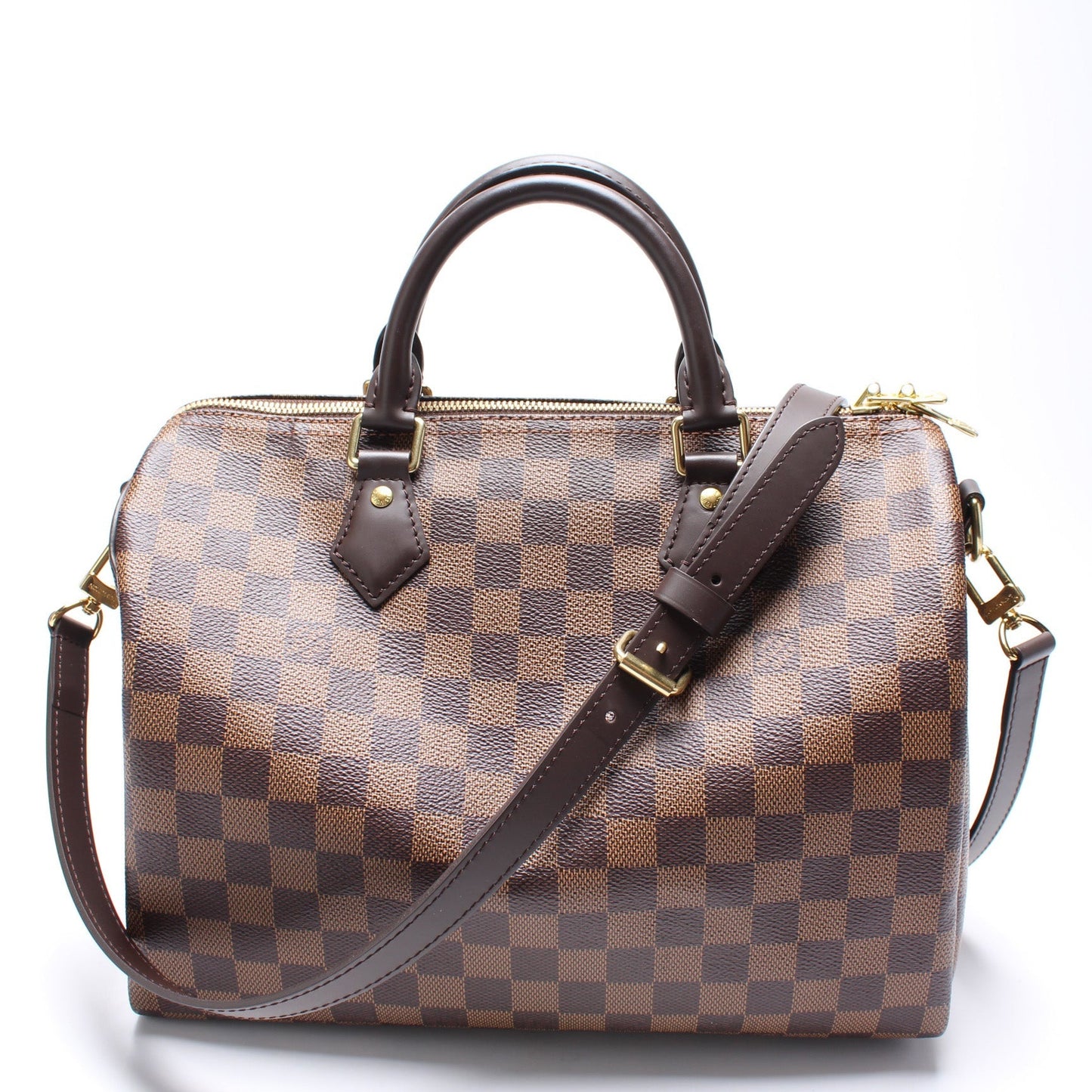 Louis Vuitton Speedy 30 Bandouliere Ebene Damier Handbag Ebene 14