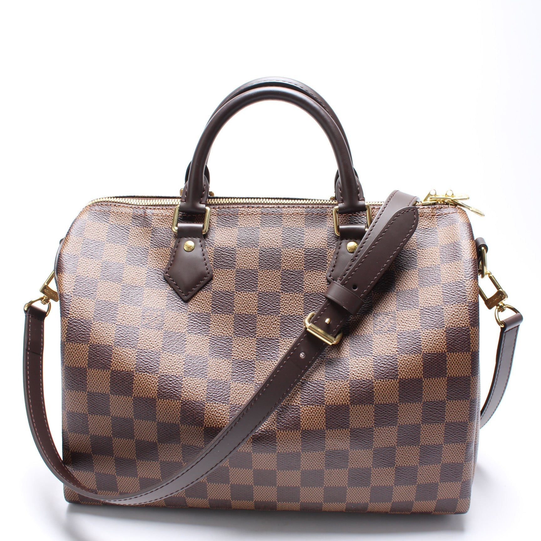 Louis Vuitton Speedy 30 Bandouliere Ebene Damier Handbag Ebene 14