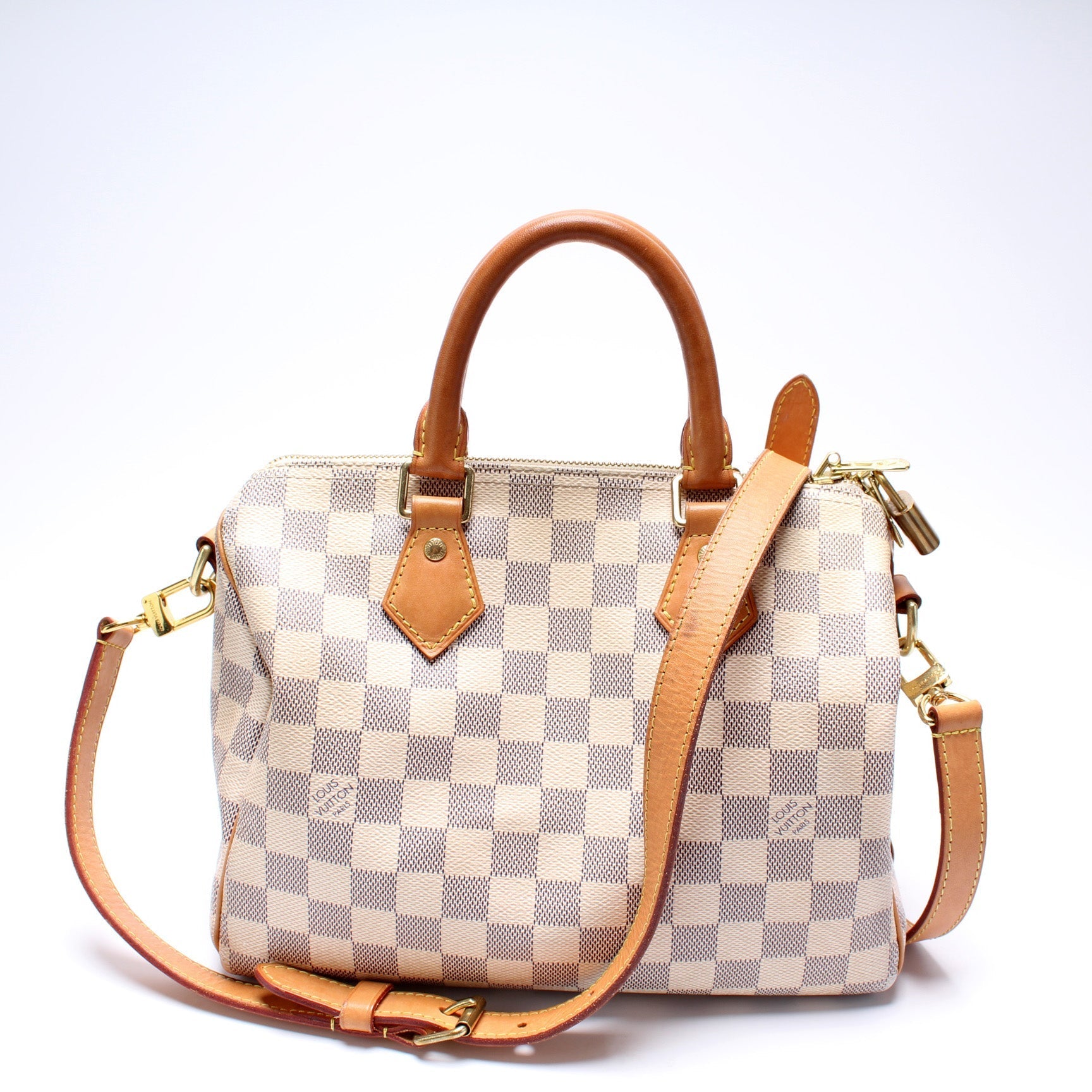 Louis Vuitton Speedy 25 Bandouliere Azur Damier Handbag Azur 1