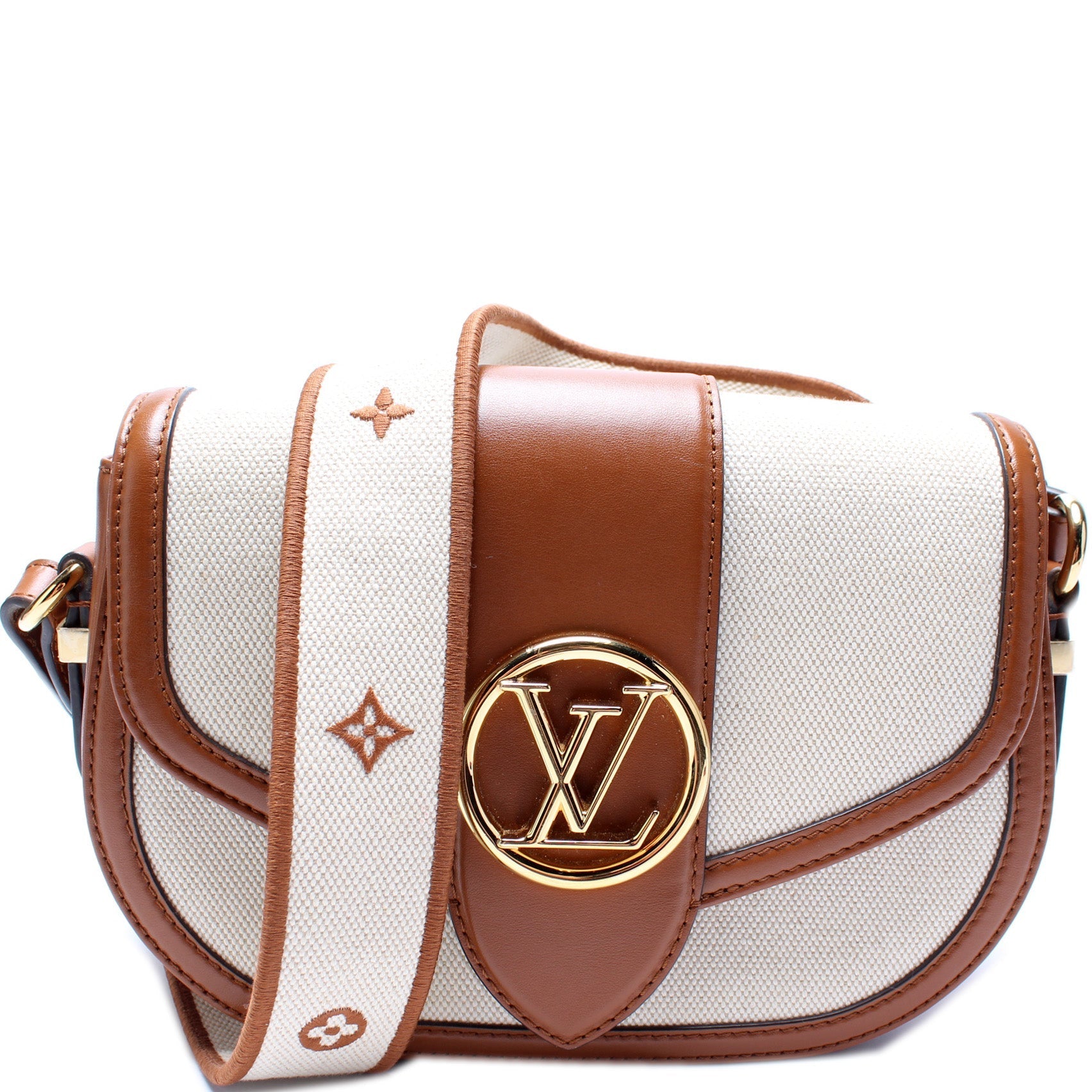 Louis Vuitton Pont 9 Soft MM Canvas Handbag Canvas 1
