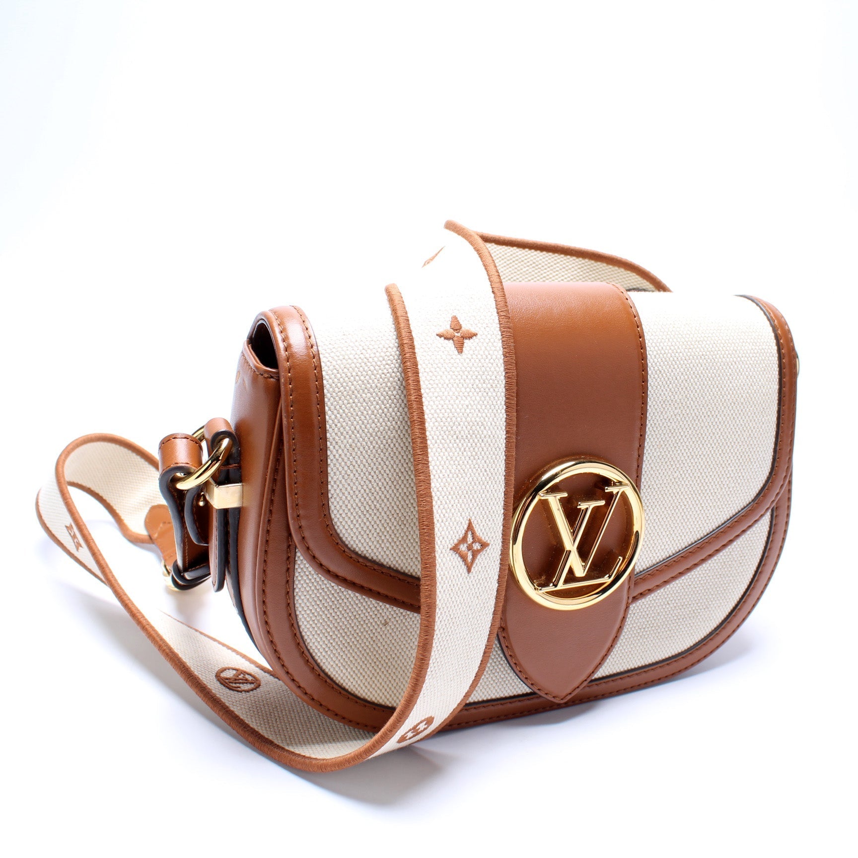 Louis Vuitton Pont 9 Soft MM Canvas Handbag Canvas 1