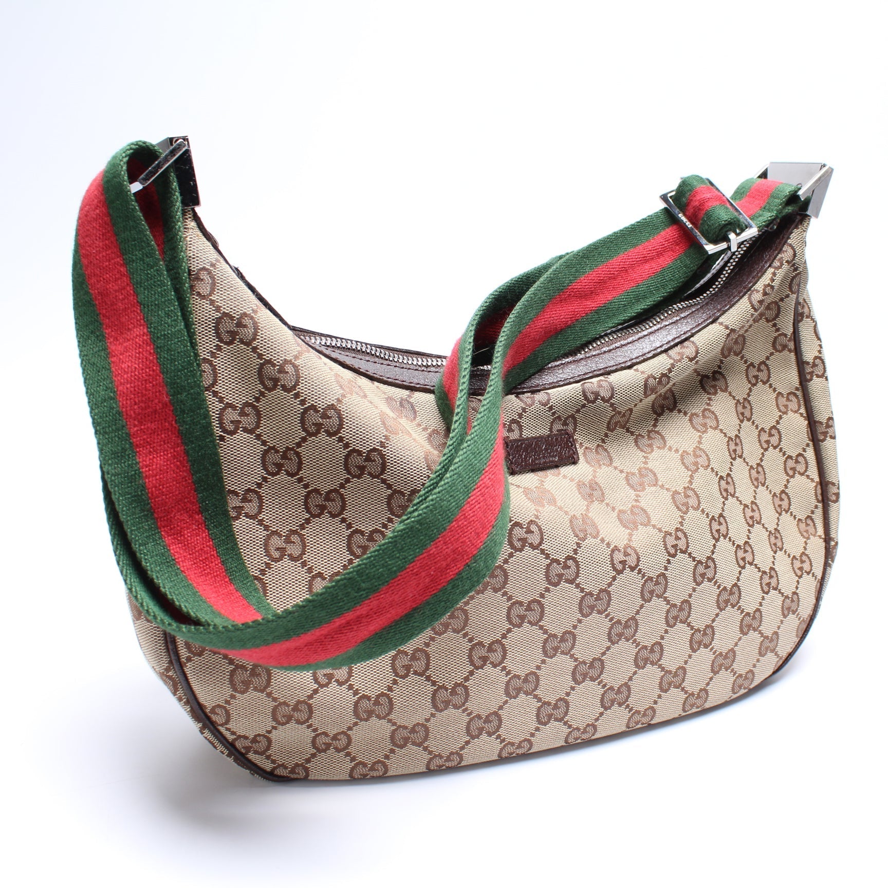 Gucci Shelly Web GG Canvas Crossbody Bag
