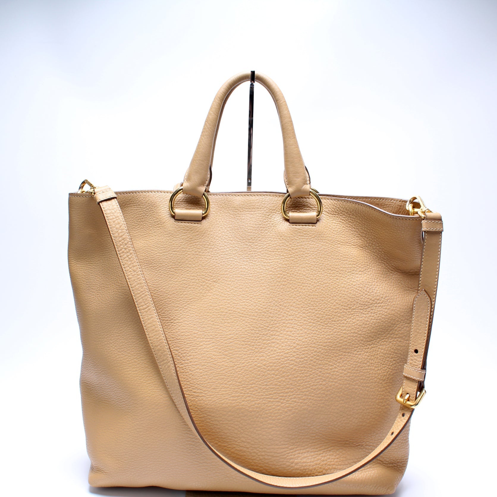 Prada Talco Vitello Daino Shopper Bag Travel Bag