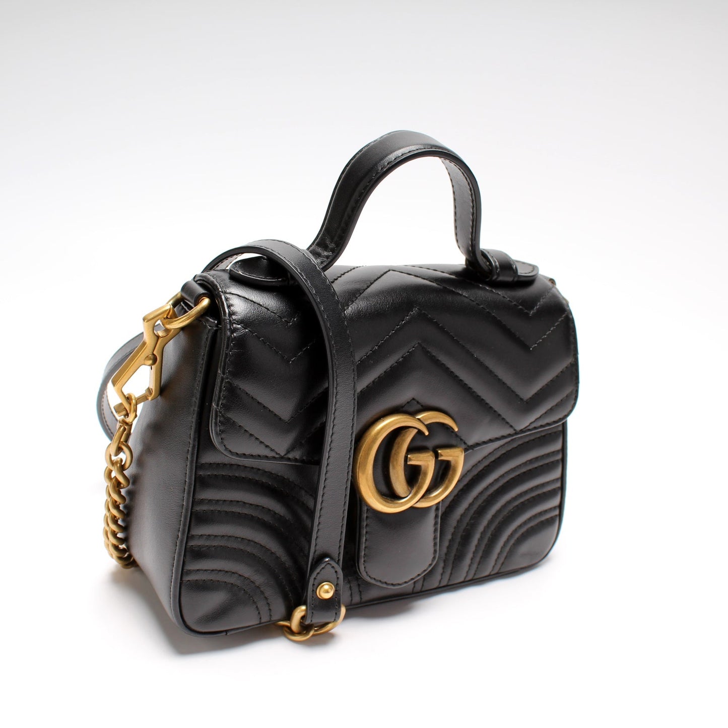 Gucci Marmont Mini Top Handle Travel Bag Handle 5