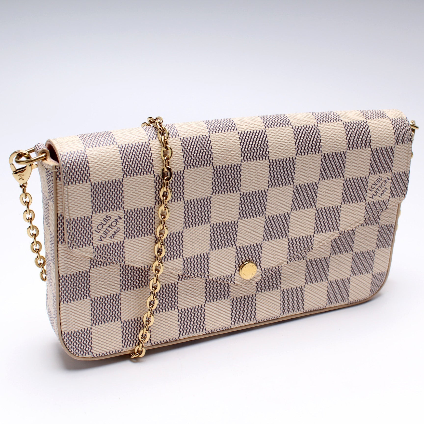 Louis Vuitton Pochette Felicie Azur Damier Clutch Bag Azur 1