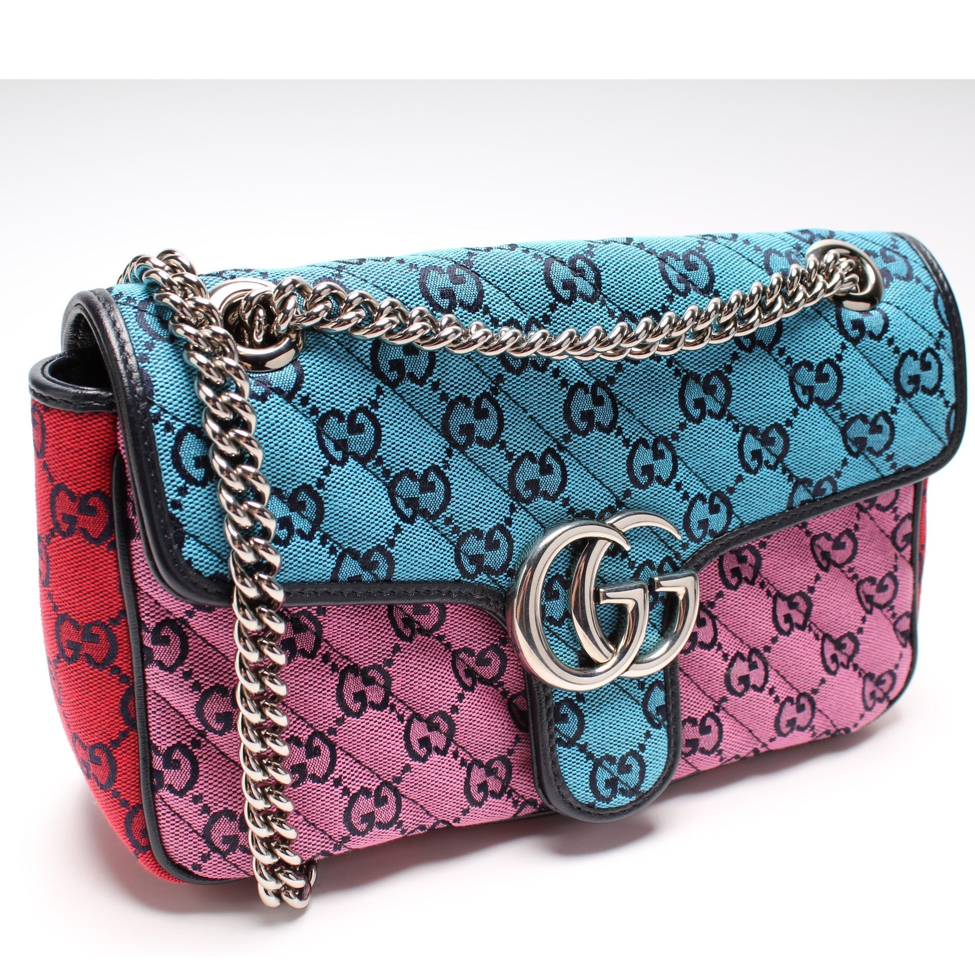 Gucci Marmont Quilted Canvas Small Flap Shoulder Bag Small Flap