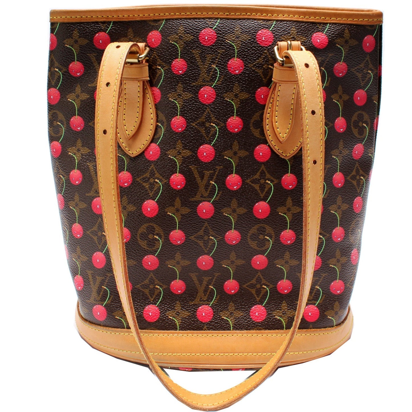 Louis Vuitton Petit Bucket Cerises Monogram Bucket Bag