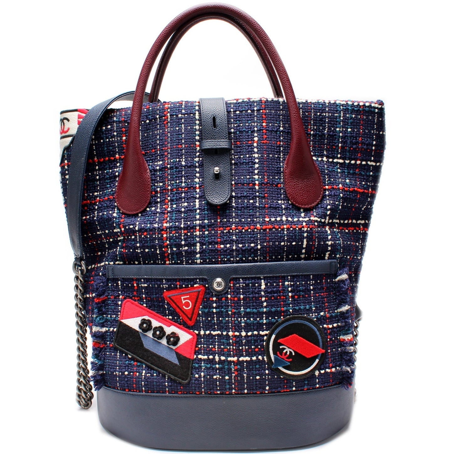 Chanel Tweed Crest Trip Backpack 22M