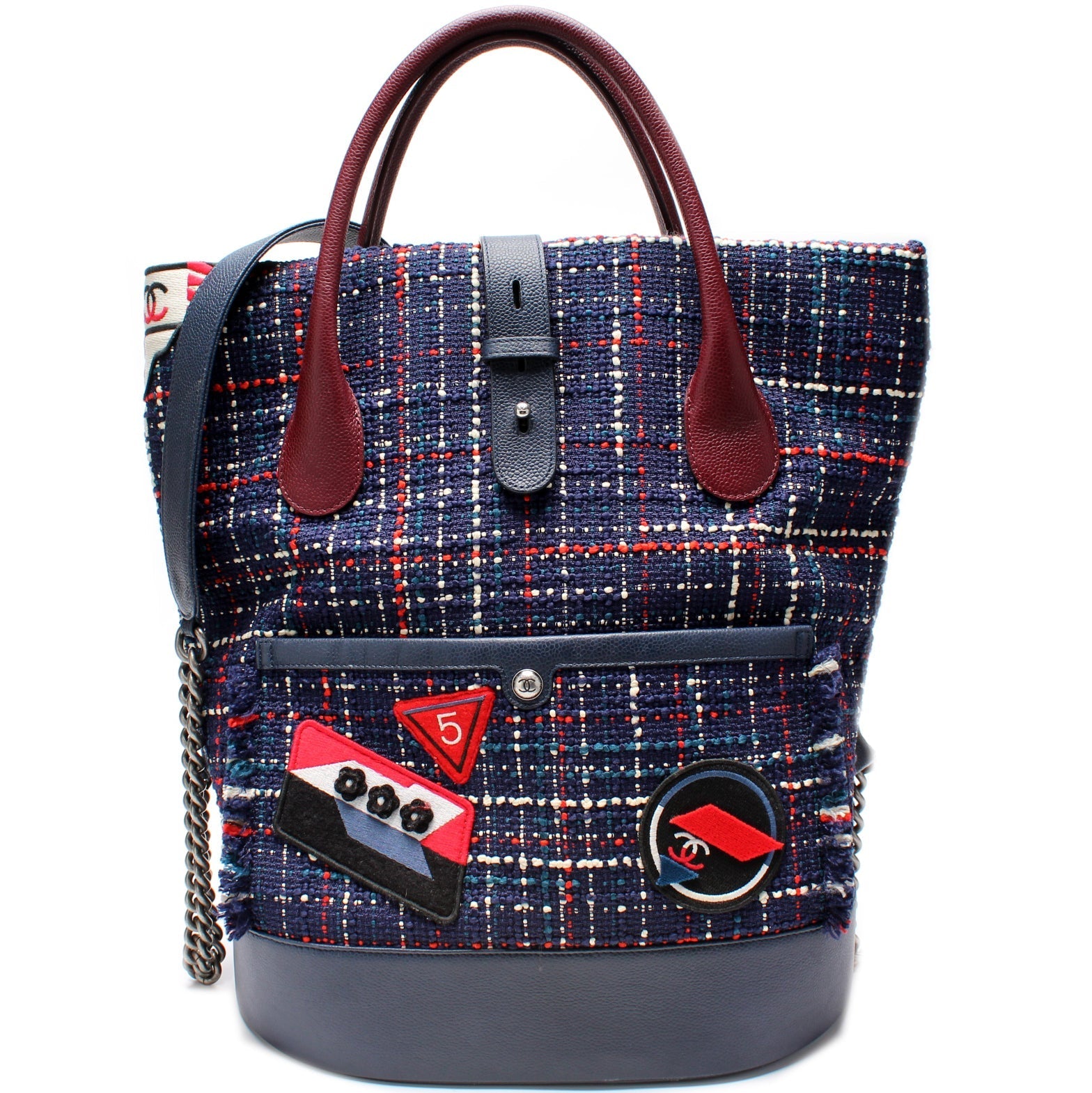 Chanel Tweed Crest Trip Backpack 22M