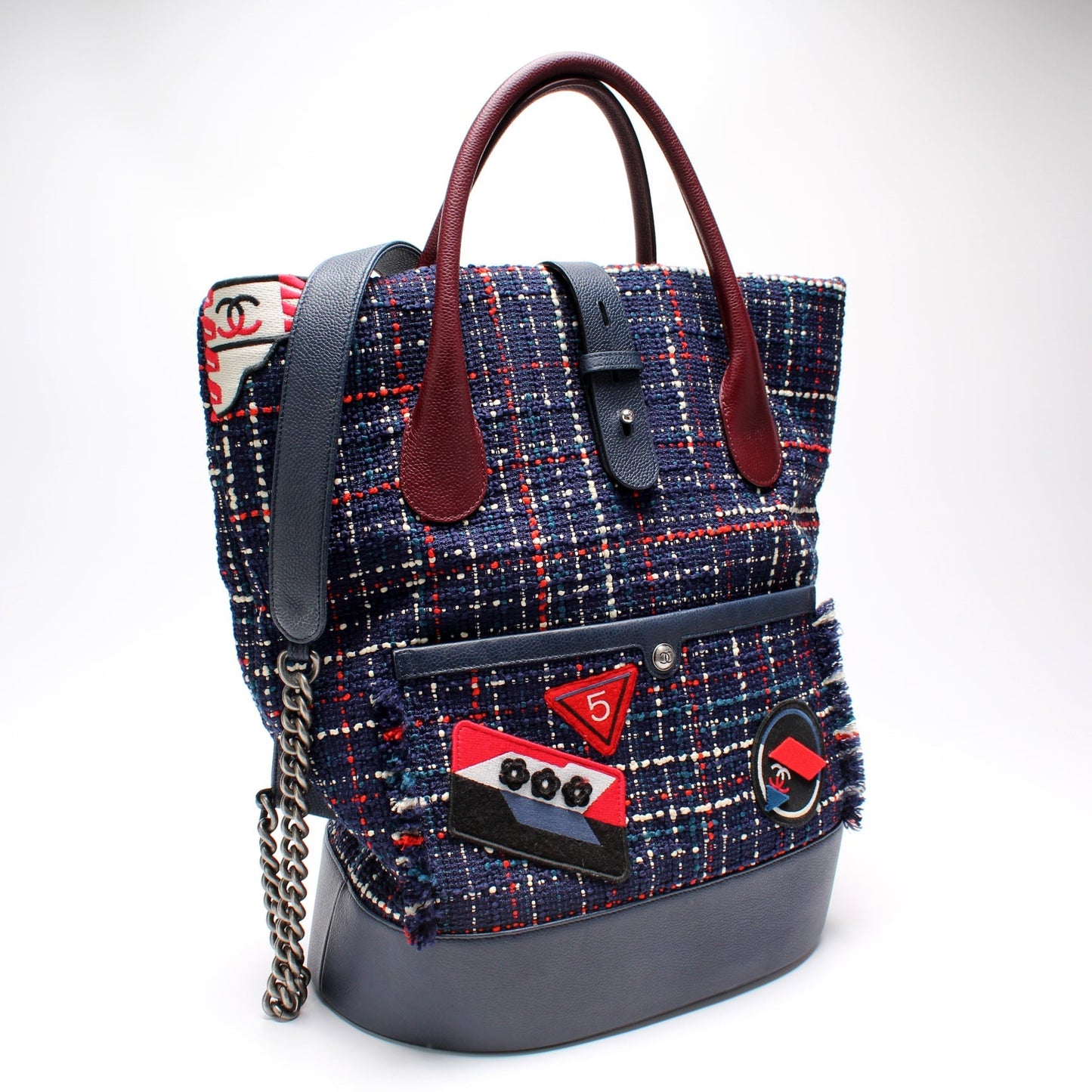 Chanel Tweed Crest Trip Backpack 22M