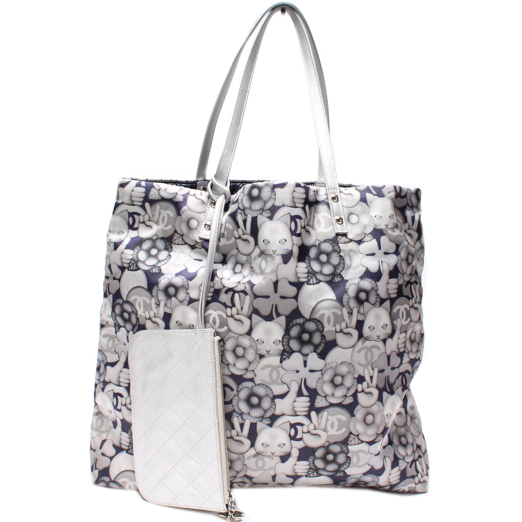 Chanel Emoticon Nylon Shopping Tote Bag