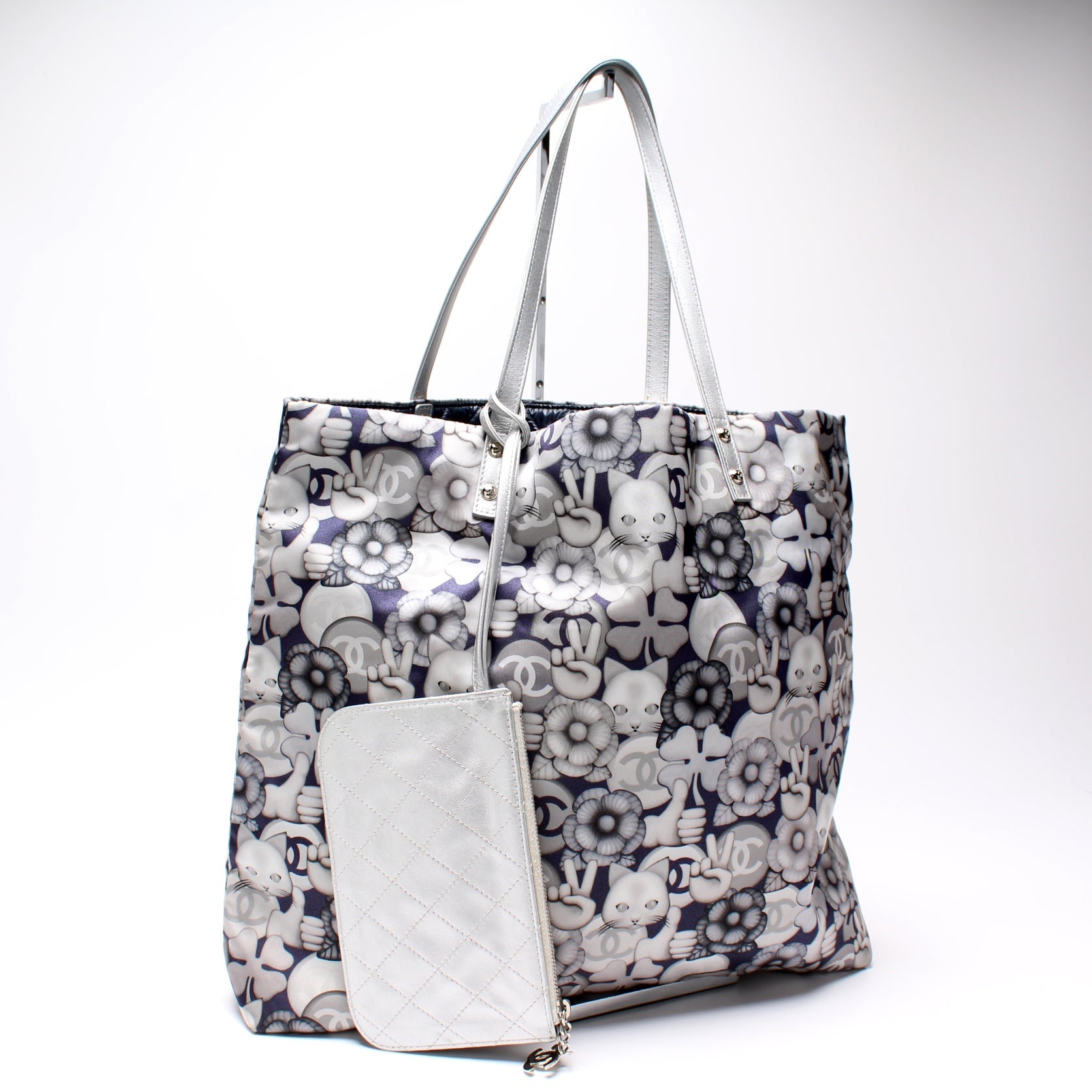 Chanel Emoticon Nylon Shopping Tote Bag