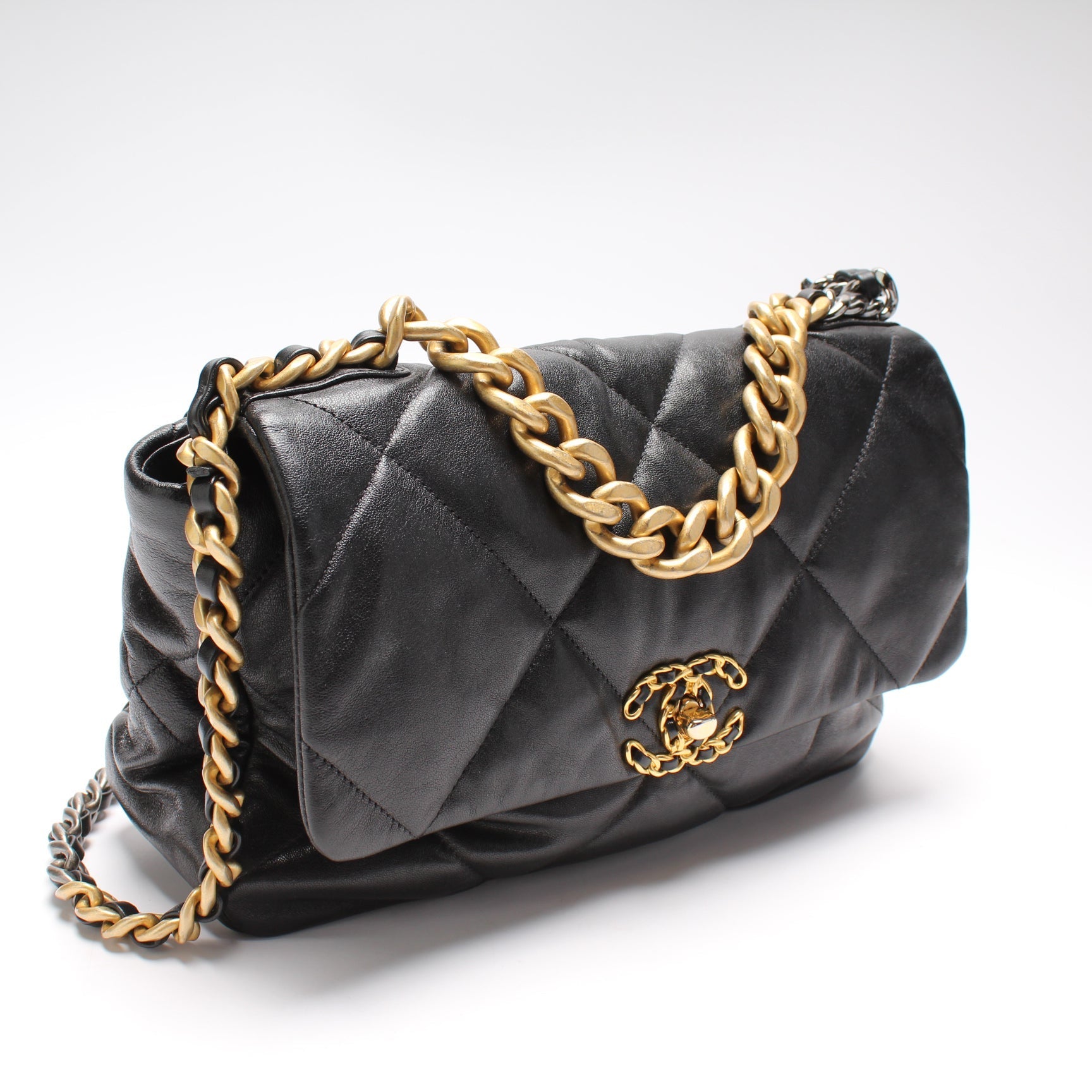 Chanel Quilted Goatskin 19Large Flap 29M Handbag