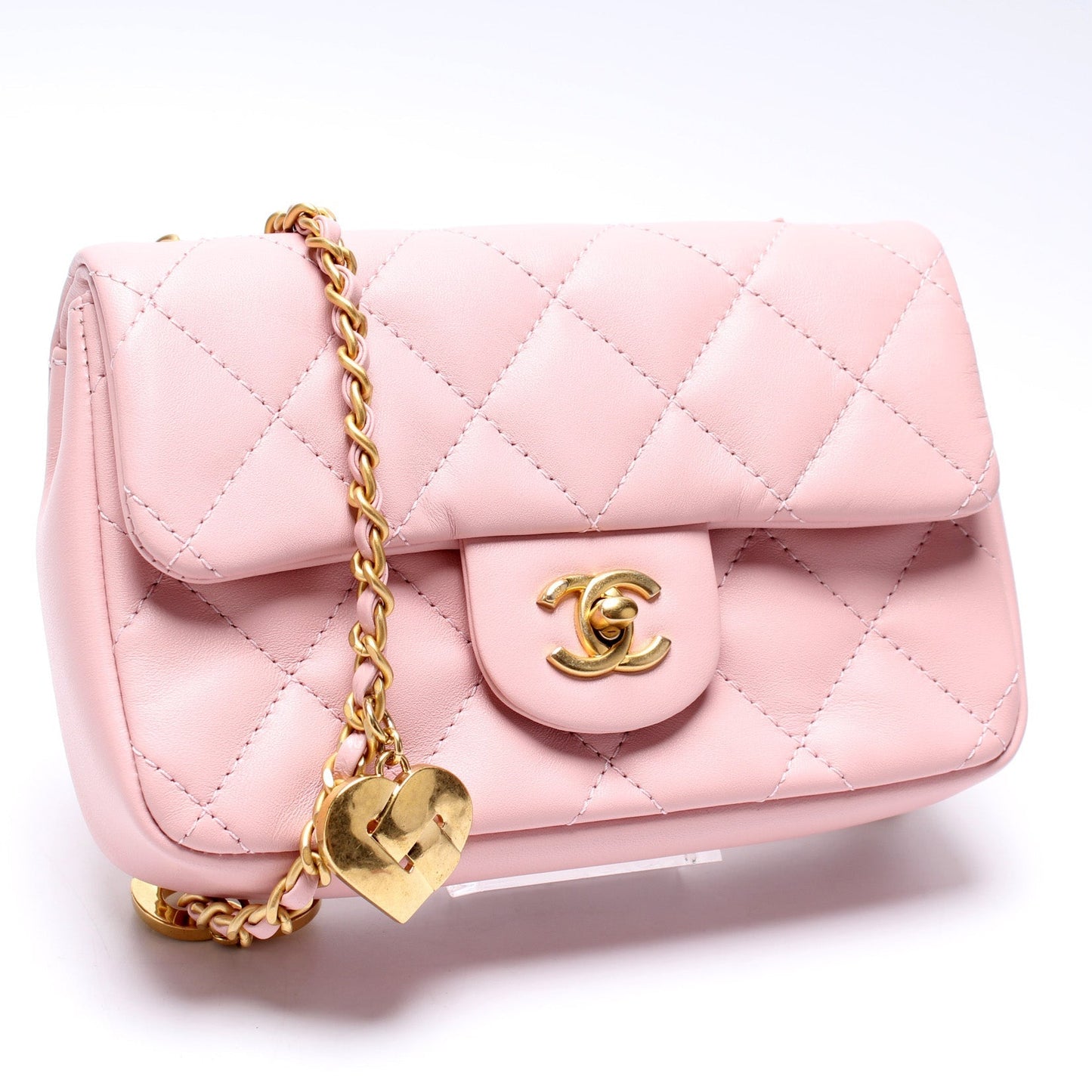 Chanel Flap Heart Lambskin 32+ Mini Bag