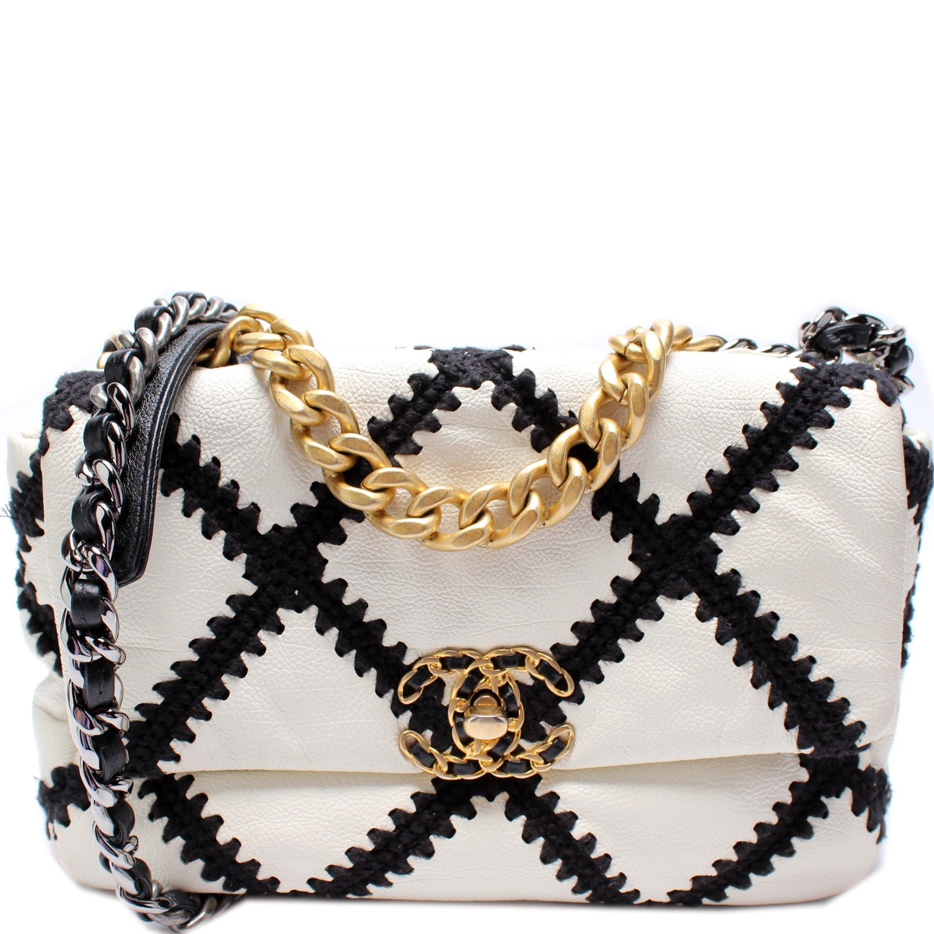 Chanel Quilted Goatskin 19 Flap 30M Small Handbag