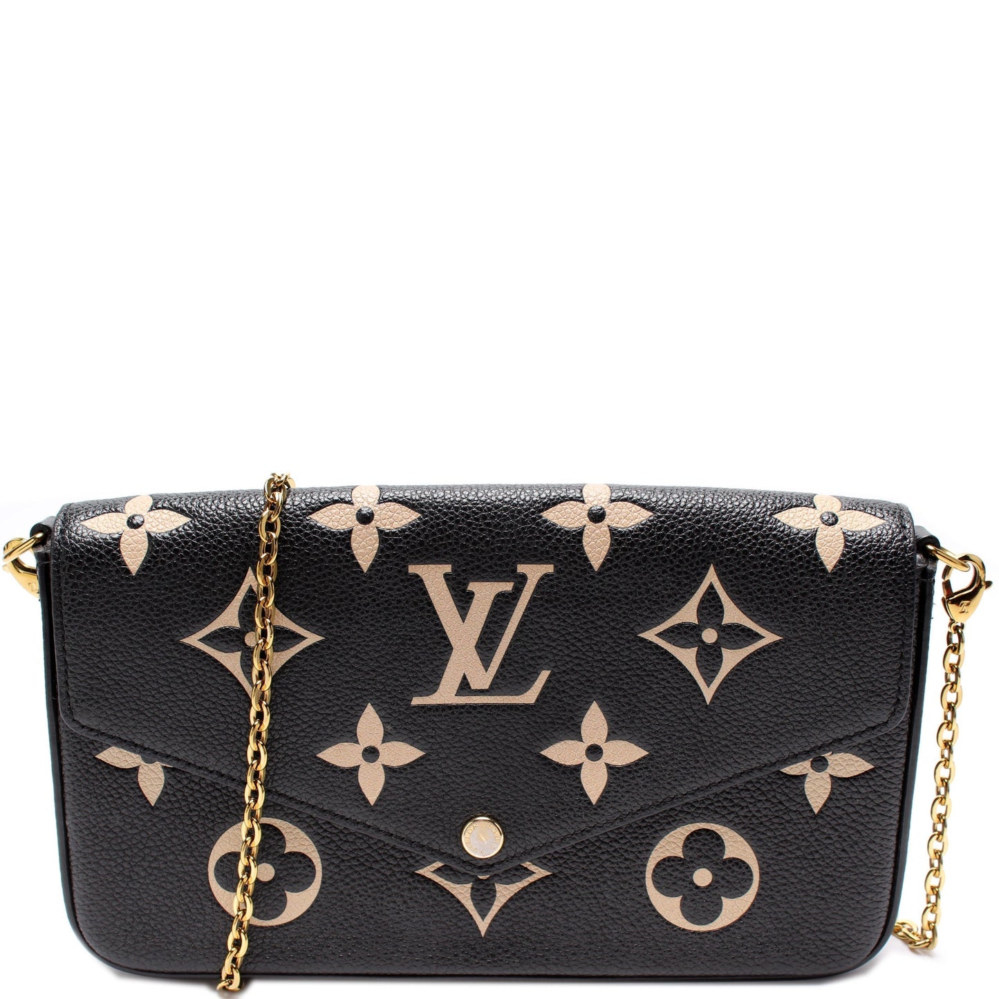 Louis Vuitton Pochette Felicie Bicolor Empreinte Clutch Bag Bicolor Empreinte