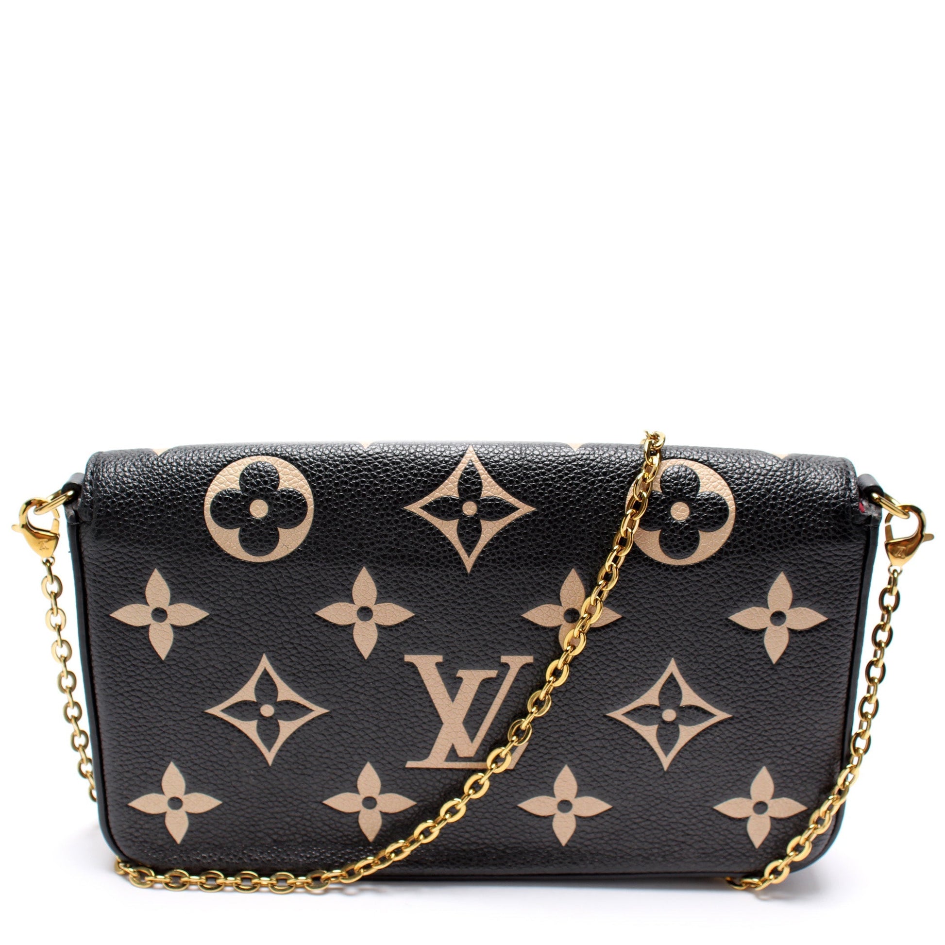 Louis Vuitton Pochette Felicie Bicolor Empreinte Clutch Bag Bicolor Empreinte