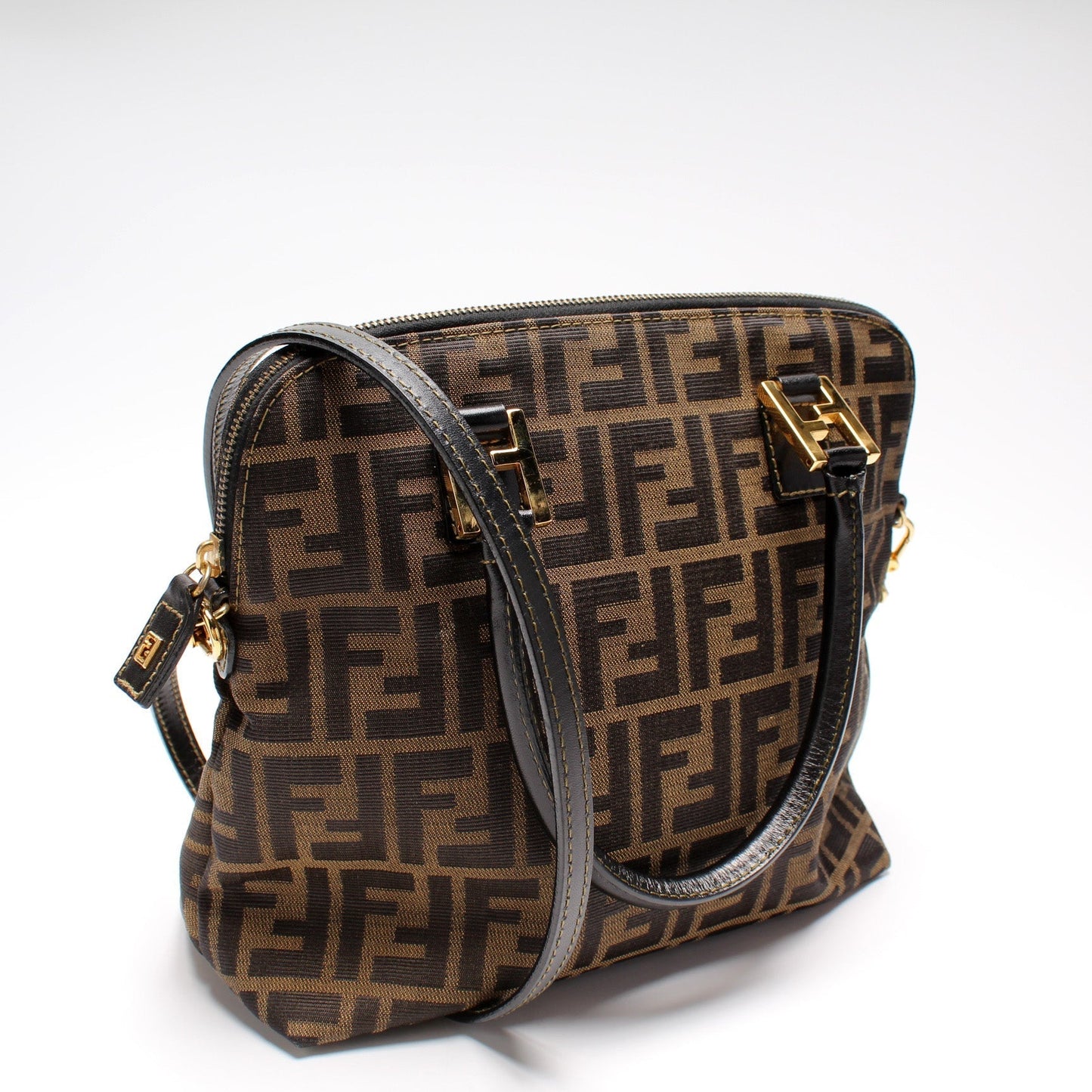 Fendi Zucca Way Bag Canvas Travel Bag