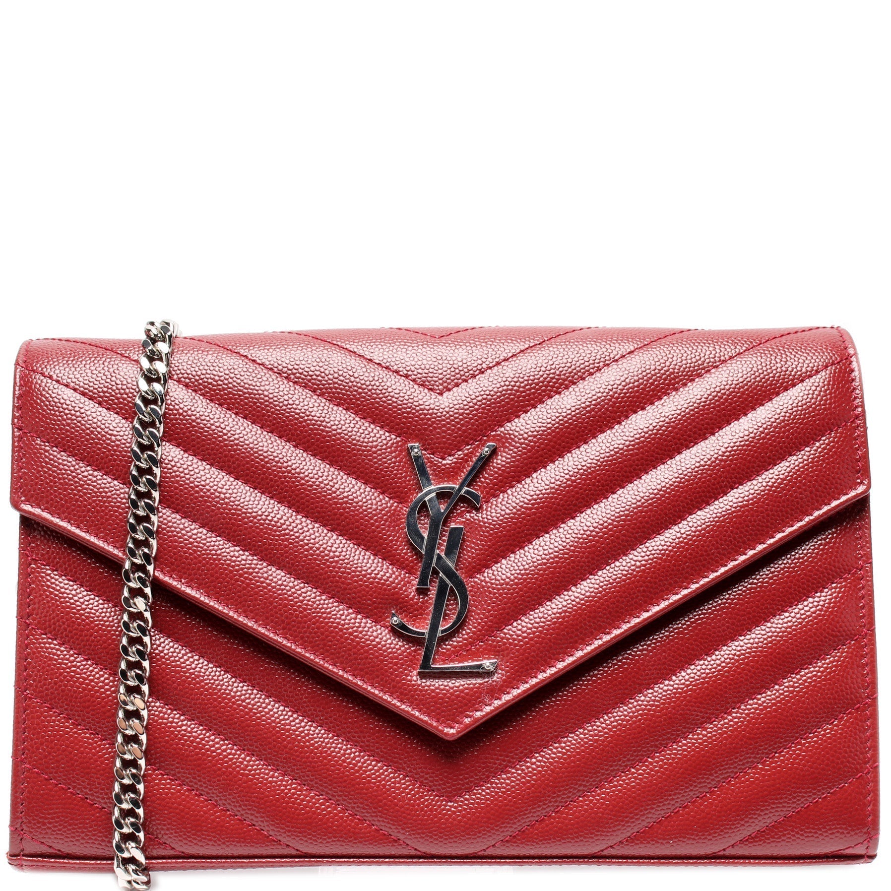 YSL Saint Laurent Grain De Wallet Bag Chain Travel Bag Chain Wallet 4
