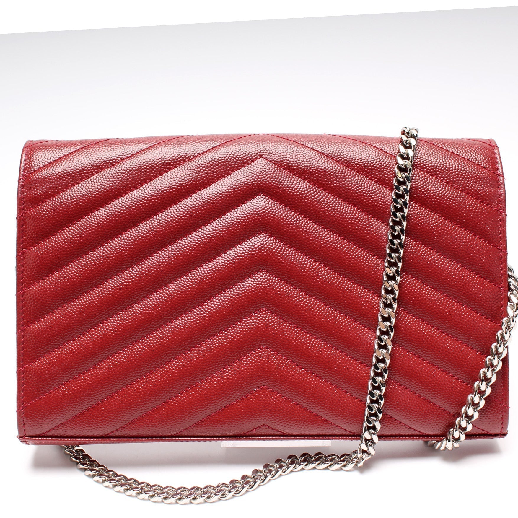 YSL Saint Laurent Grain De Wallet Bag Chain Travel Bag Chain Wallet 4