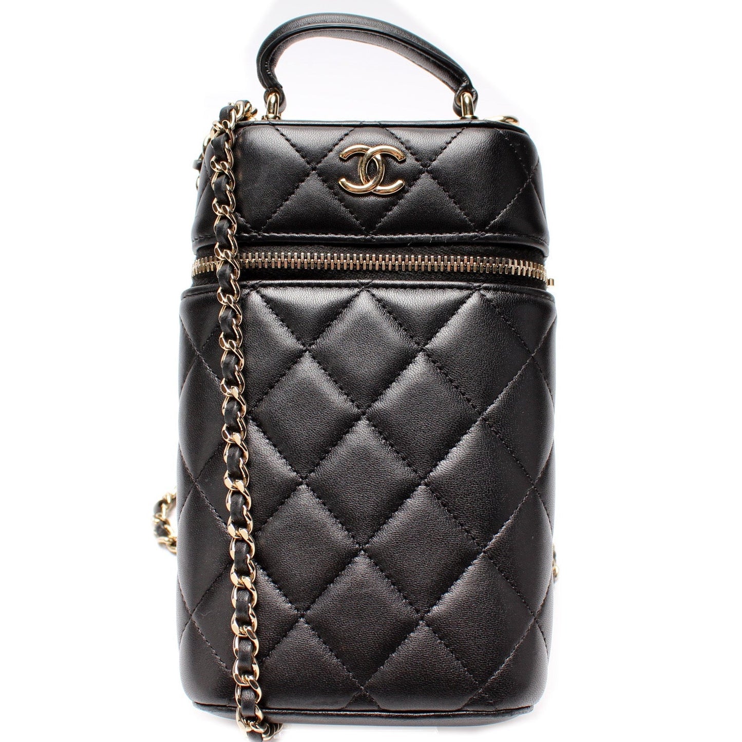 Chanel Classic Vanity Phone Holder Quilted Lambskin Handbag